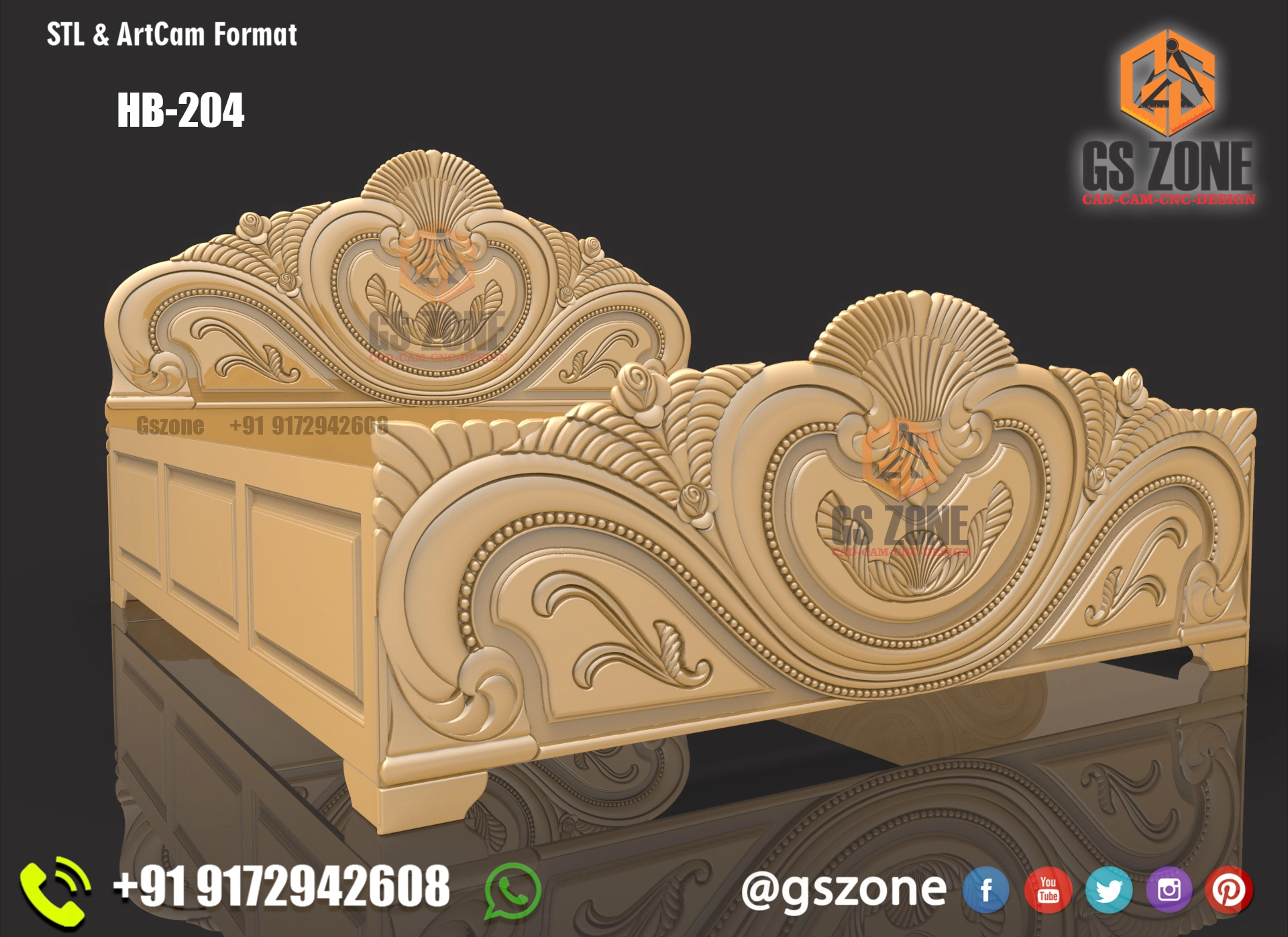 3D Bed Design HB-0204