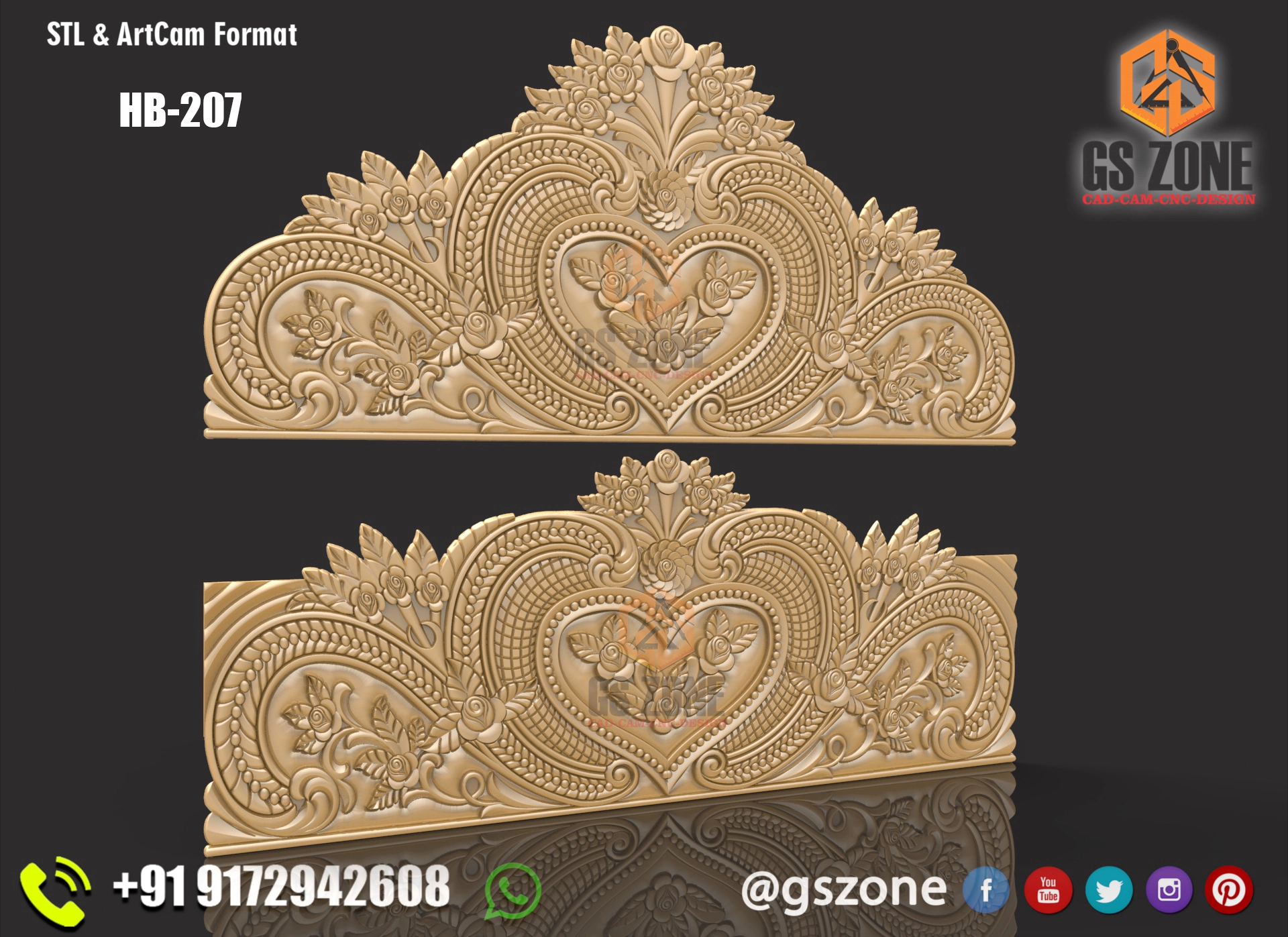 3D HB Bed With Legs Design HB-0207