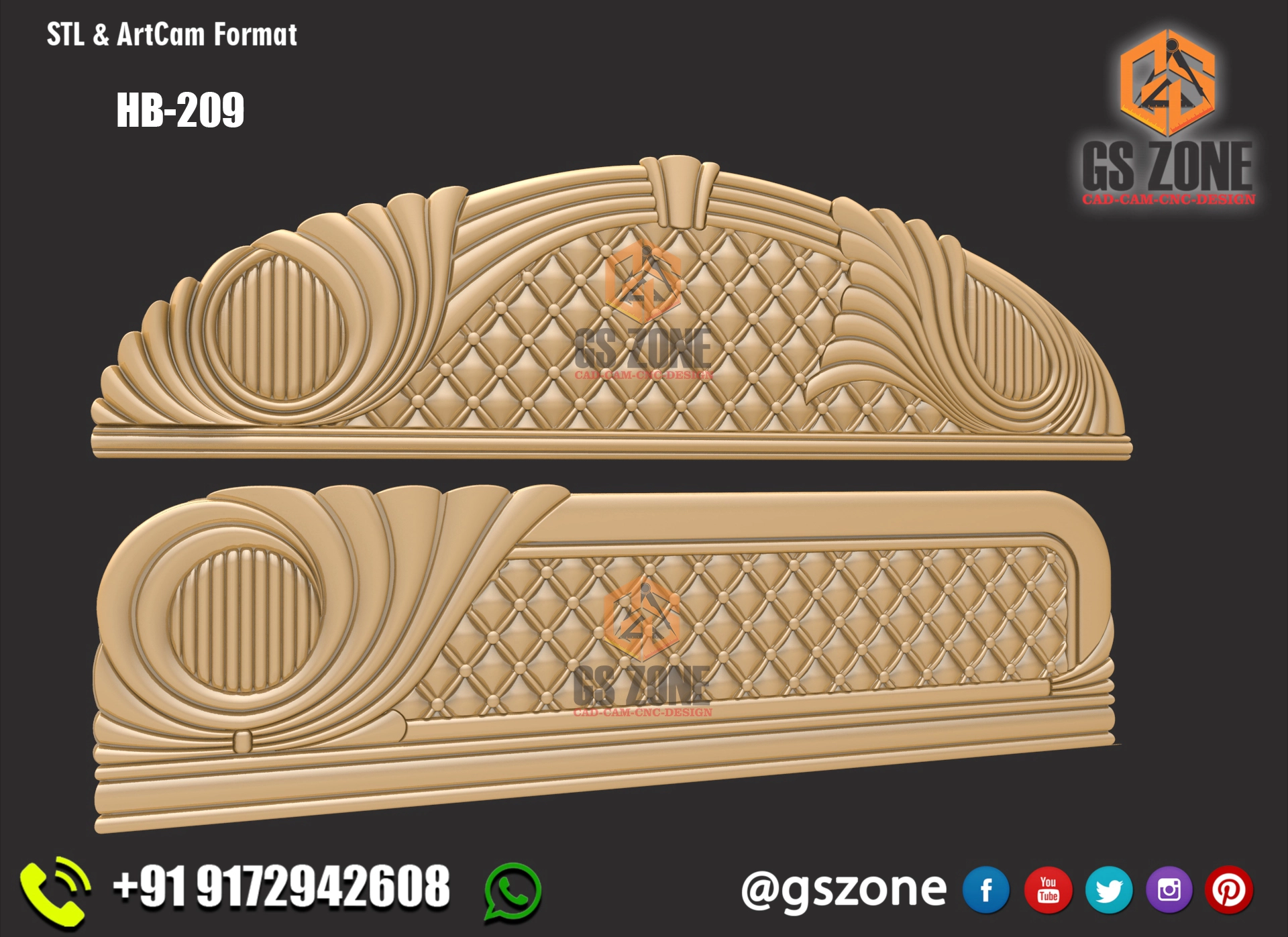 3D HB Bed With Legs Design HB-0209