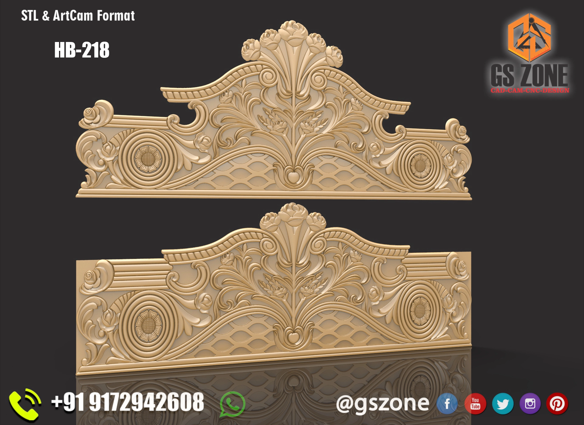 3D HB Bed With Legs Design HB-0218