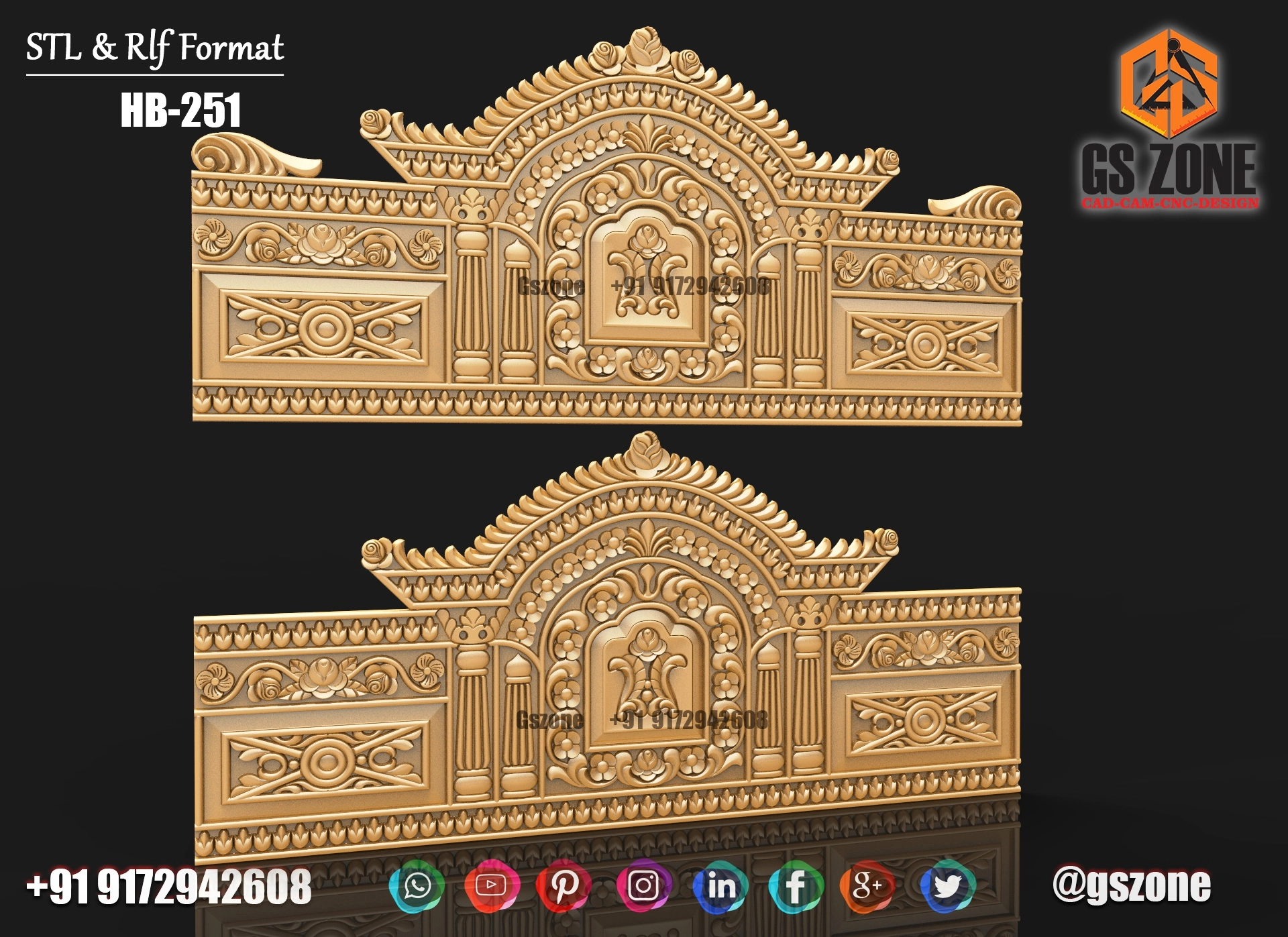 3D HB Bed With Legs Design HB-0251