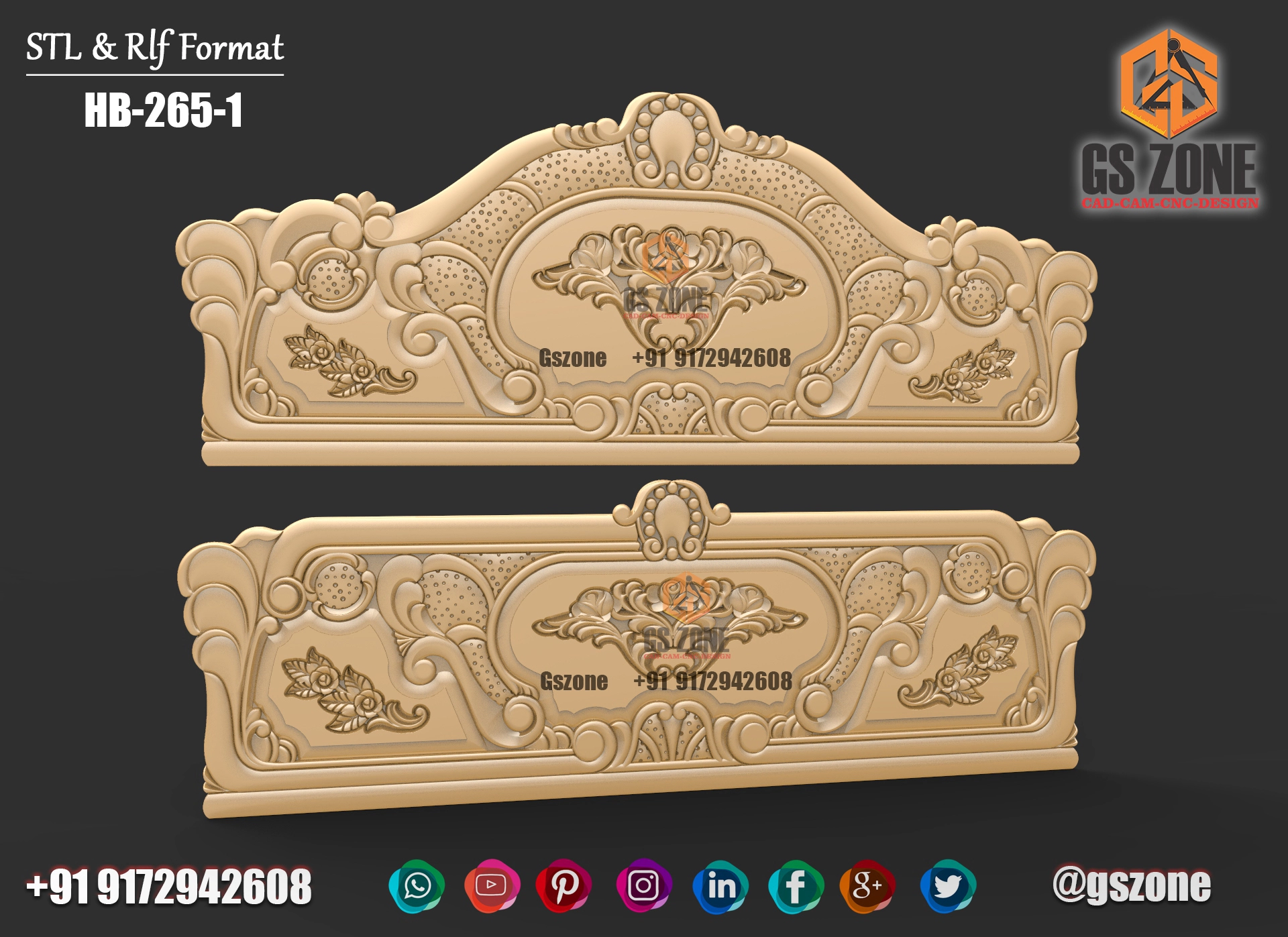 3D HB Bed With Legs Design HB-0265-1