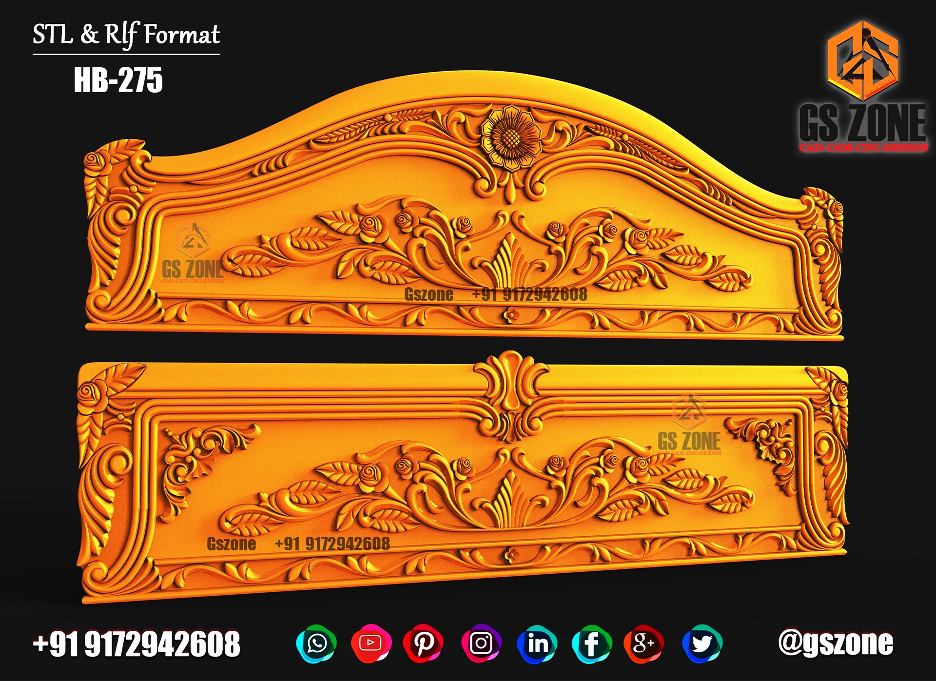 3D HB Bed With Legs Design HB-0275