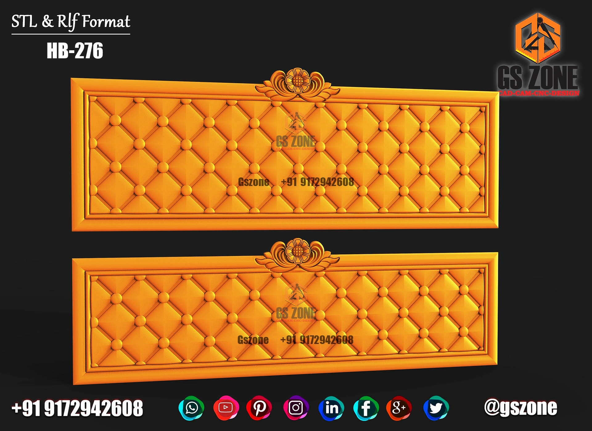 3D HB Bed With Legs Design HB-0276