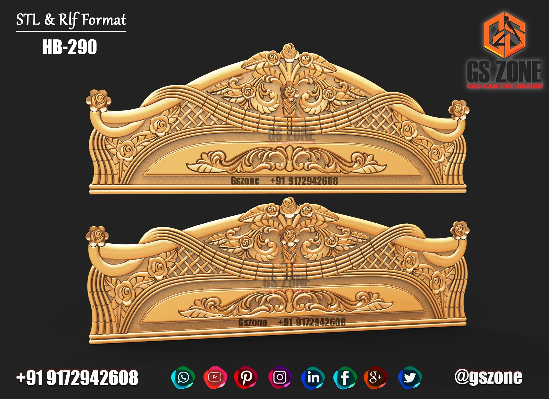 3D HB Bed With Legs Design HB-0290