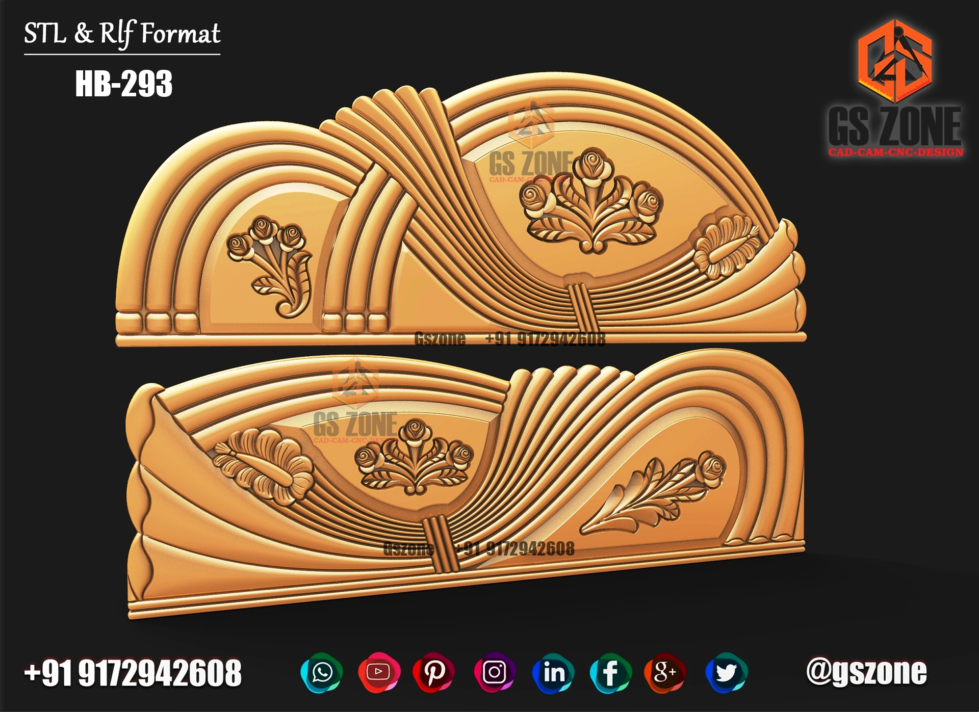 3D HB Bed With Legs Design HB-0293