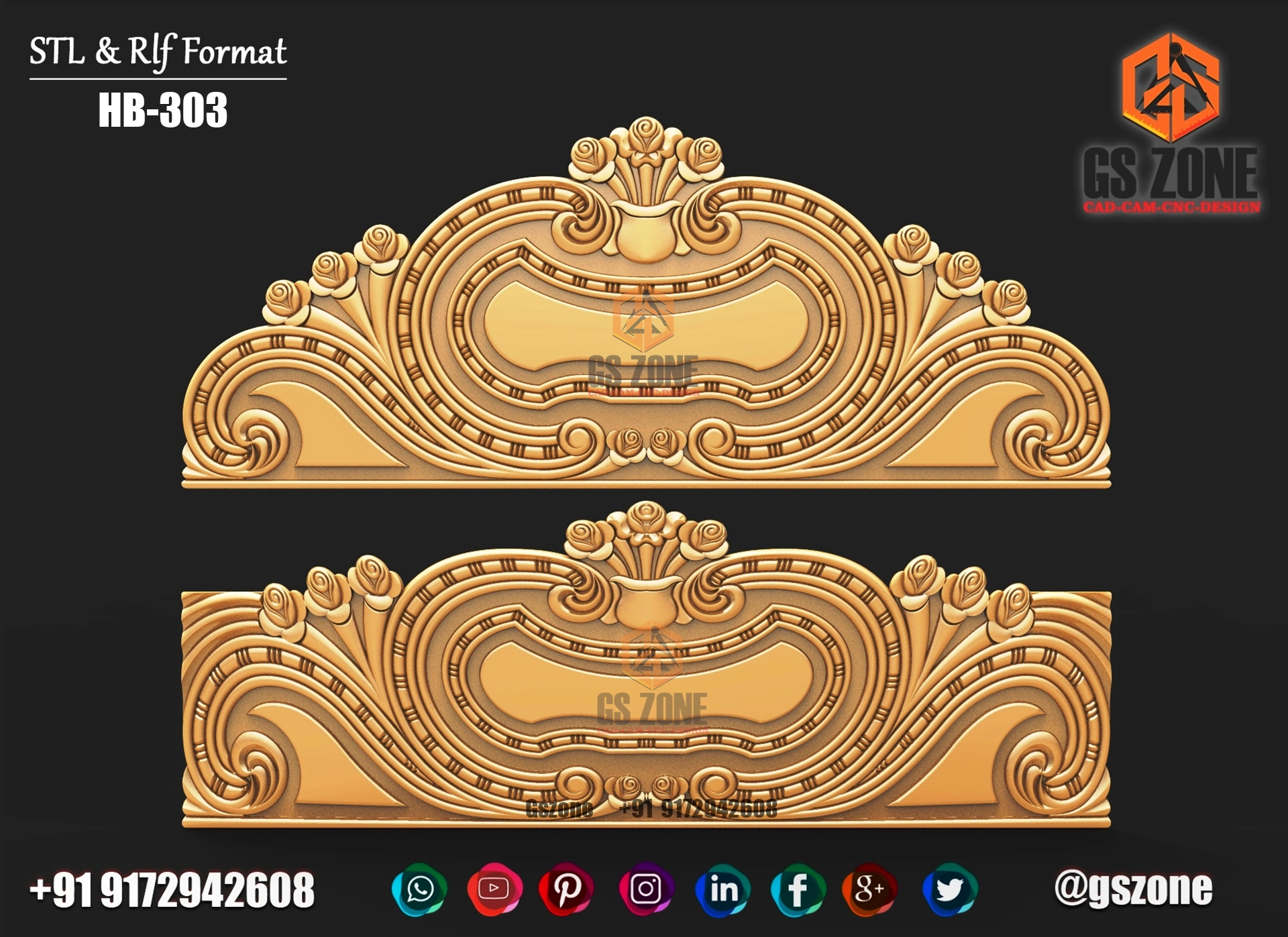 3D HB Bed With Legs Design HB-0303