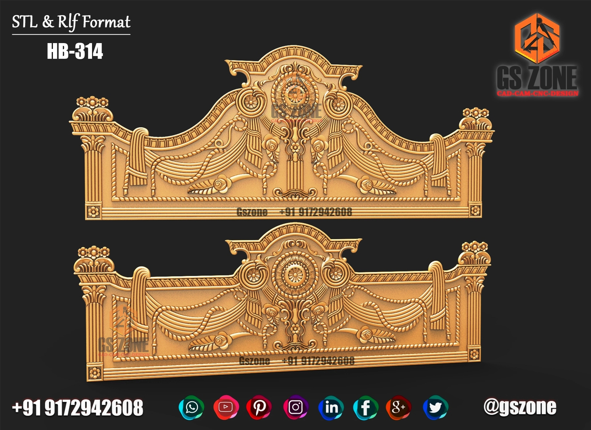 3D HB Bed With Legs Design HB-0314