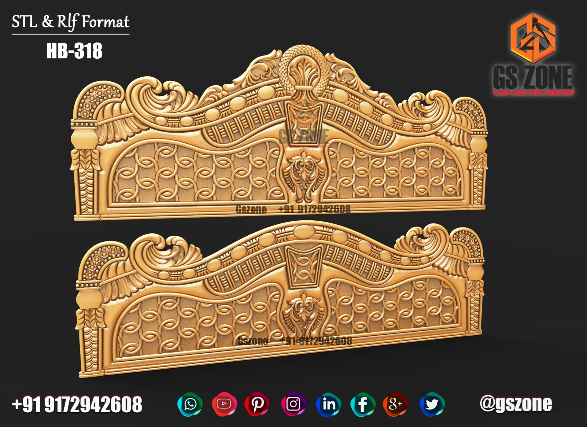 3D HB Bed With Legs Design HB-0318