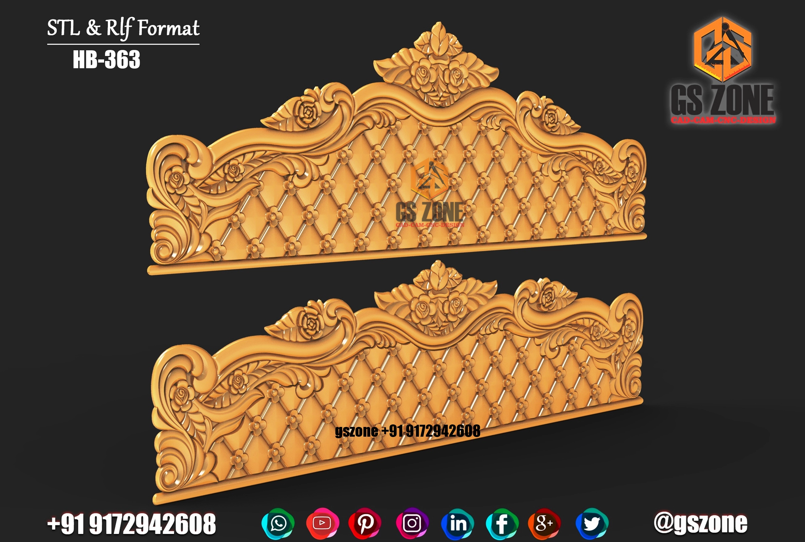 3D HB Bed With Legs Design HB-0363