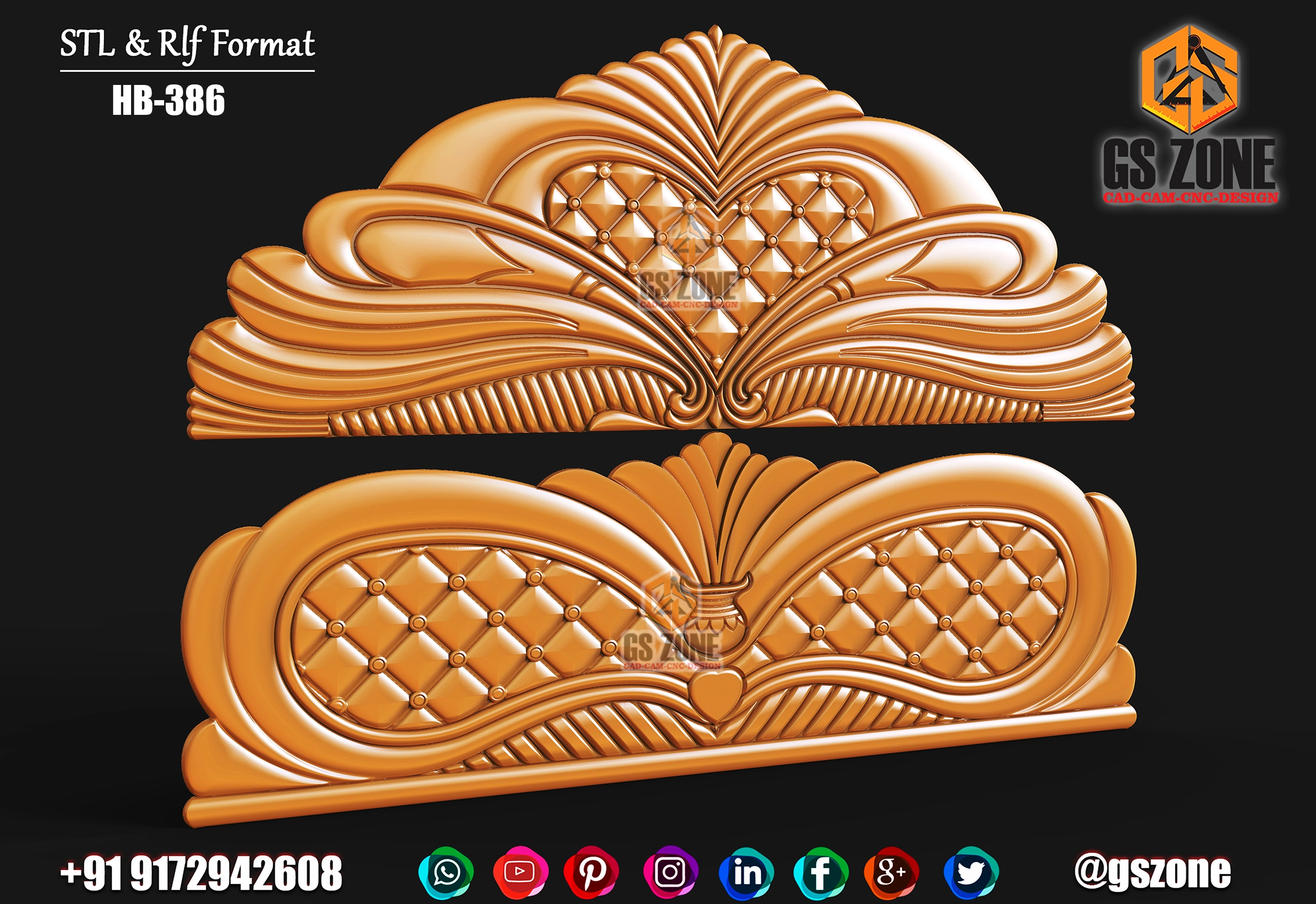 3D HB Bed With Legs Design HB-0386