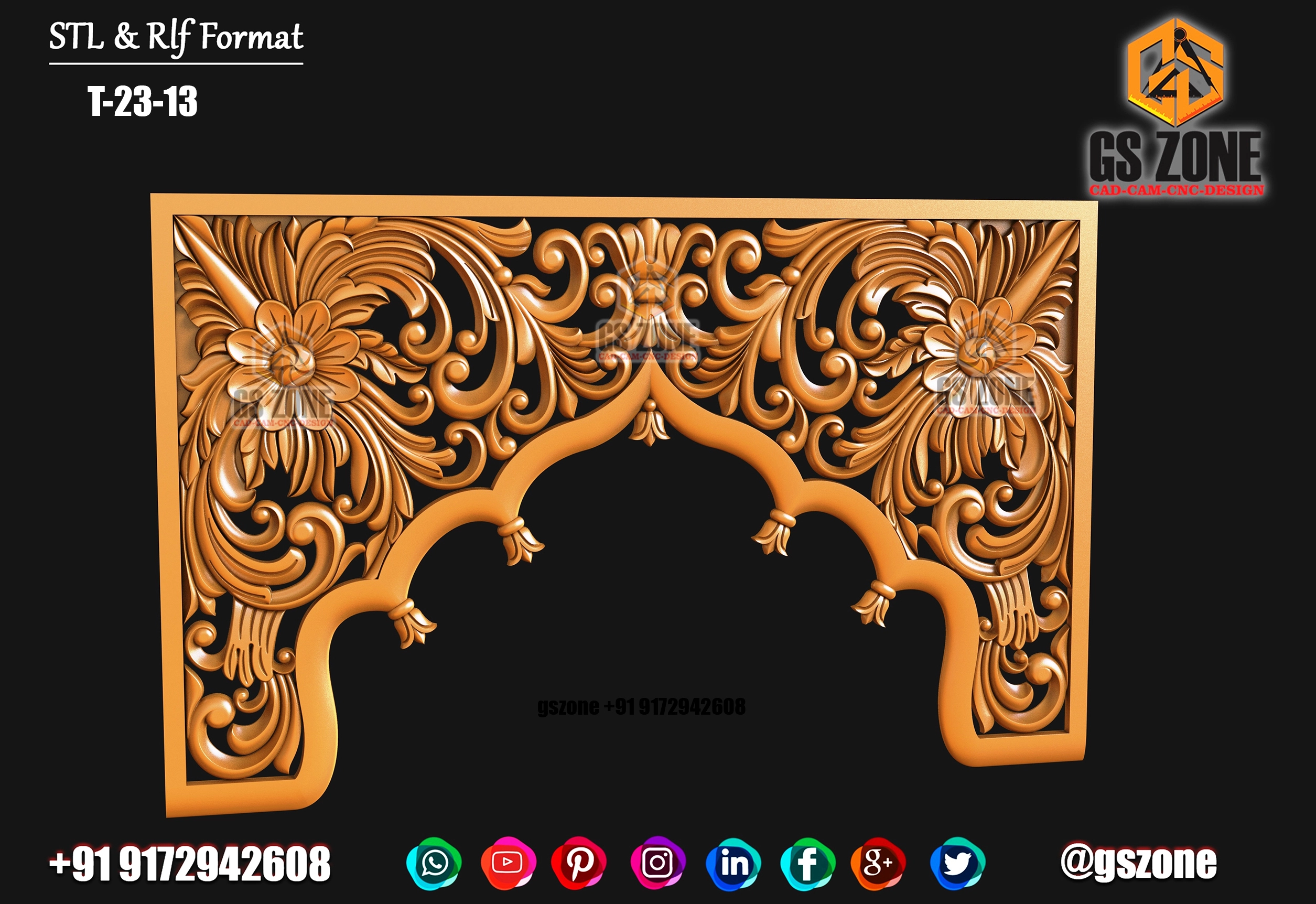 3D Temple Design T-23-13