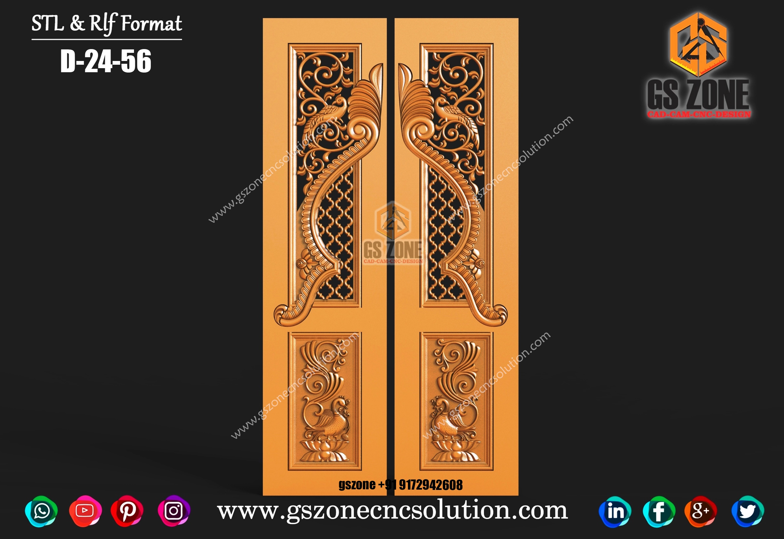 3D Temple Door T-24-056