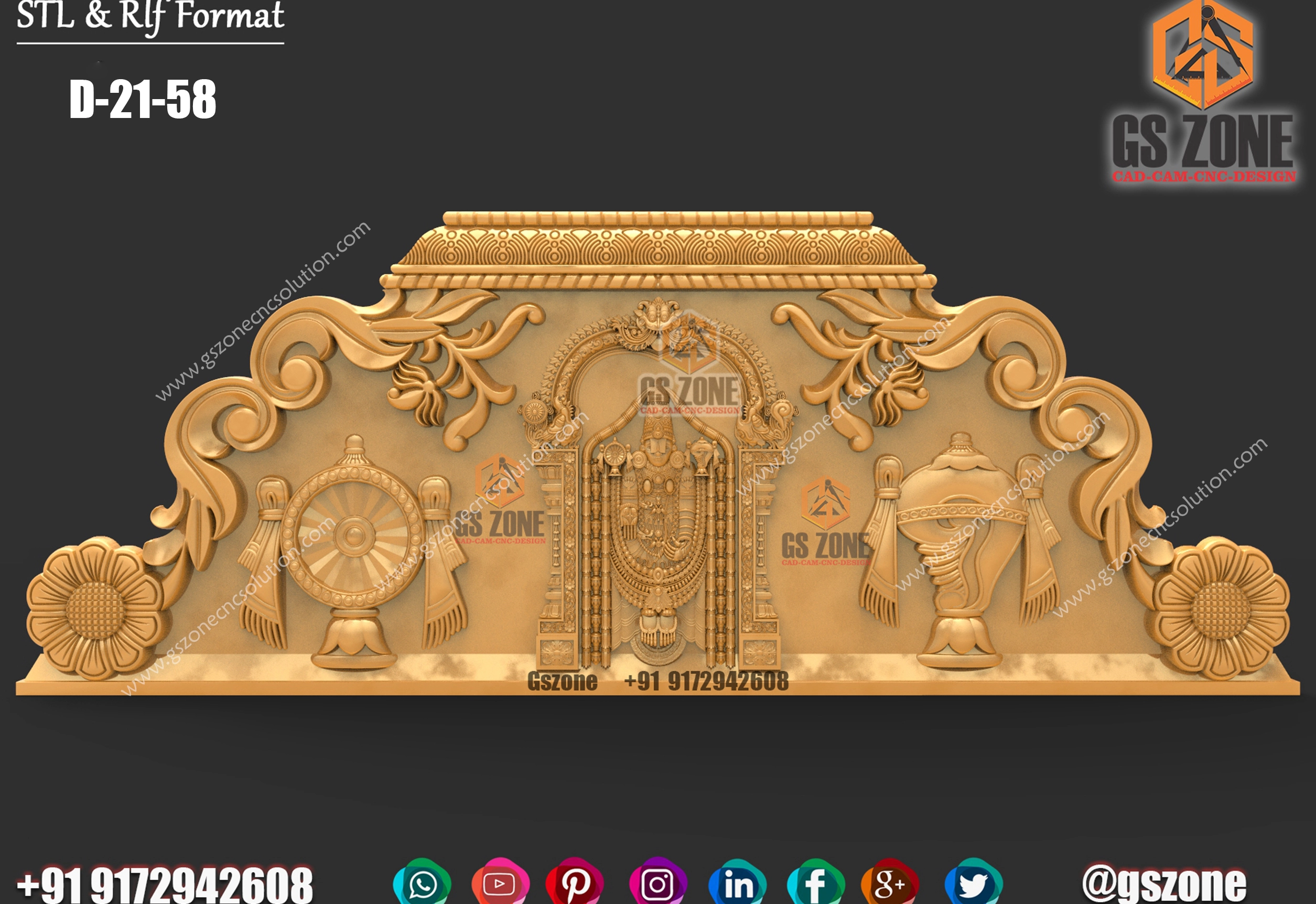3D Temple Design D-21-58