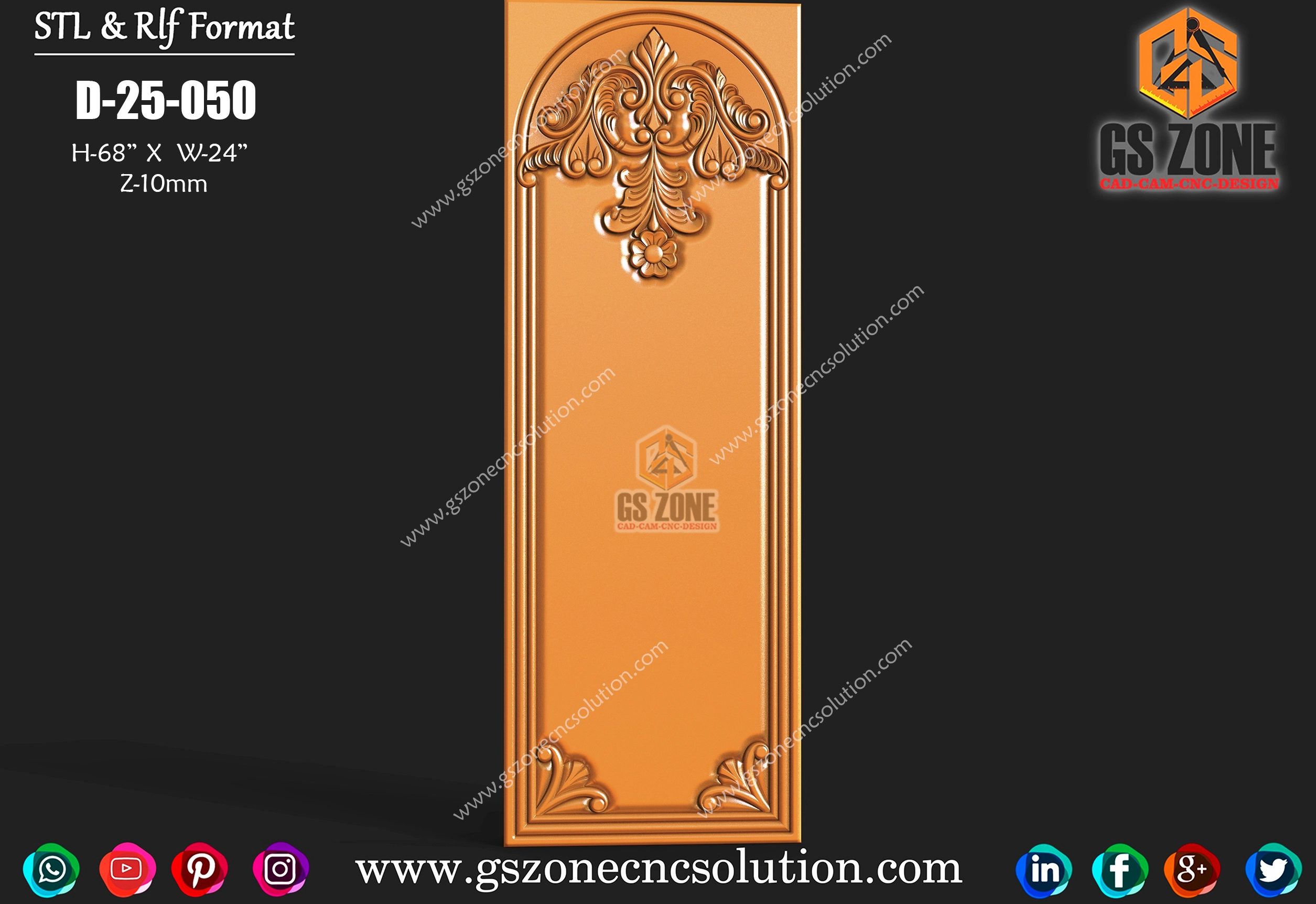 GSZONE 3D Door Design – D-25-050