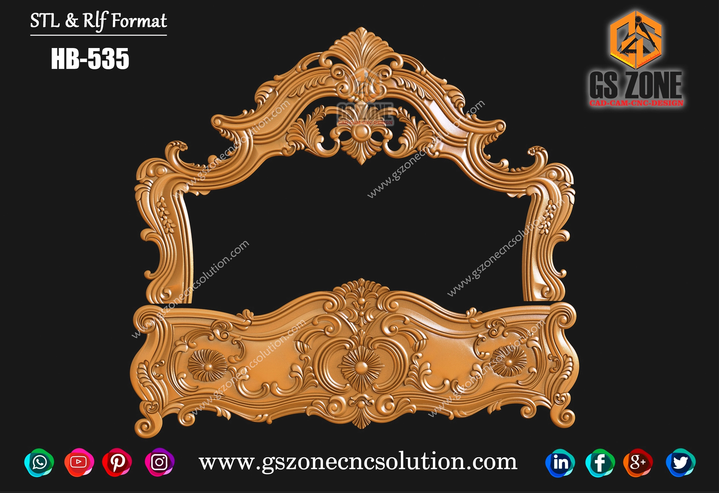 HB-535 Queen Bed Design