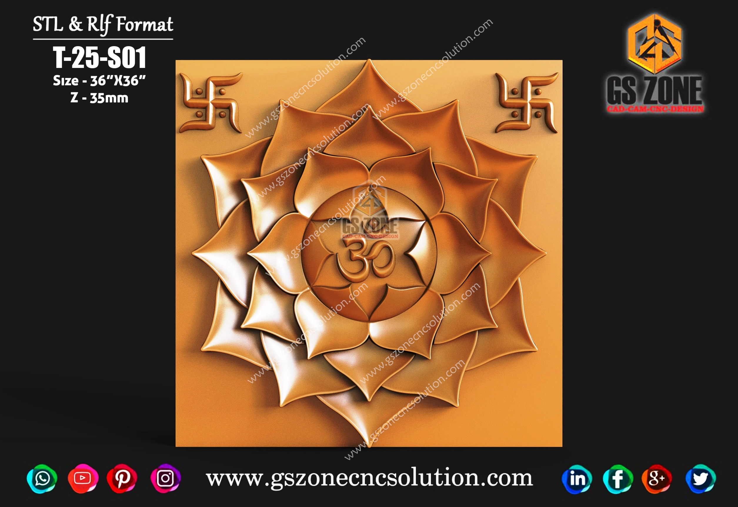 T-25-S01  ✨ Lotus Chakra Panel Design (T-25-S01) ✨