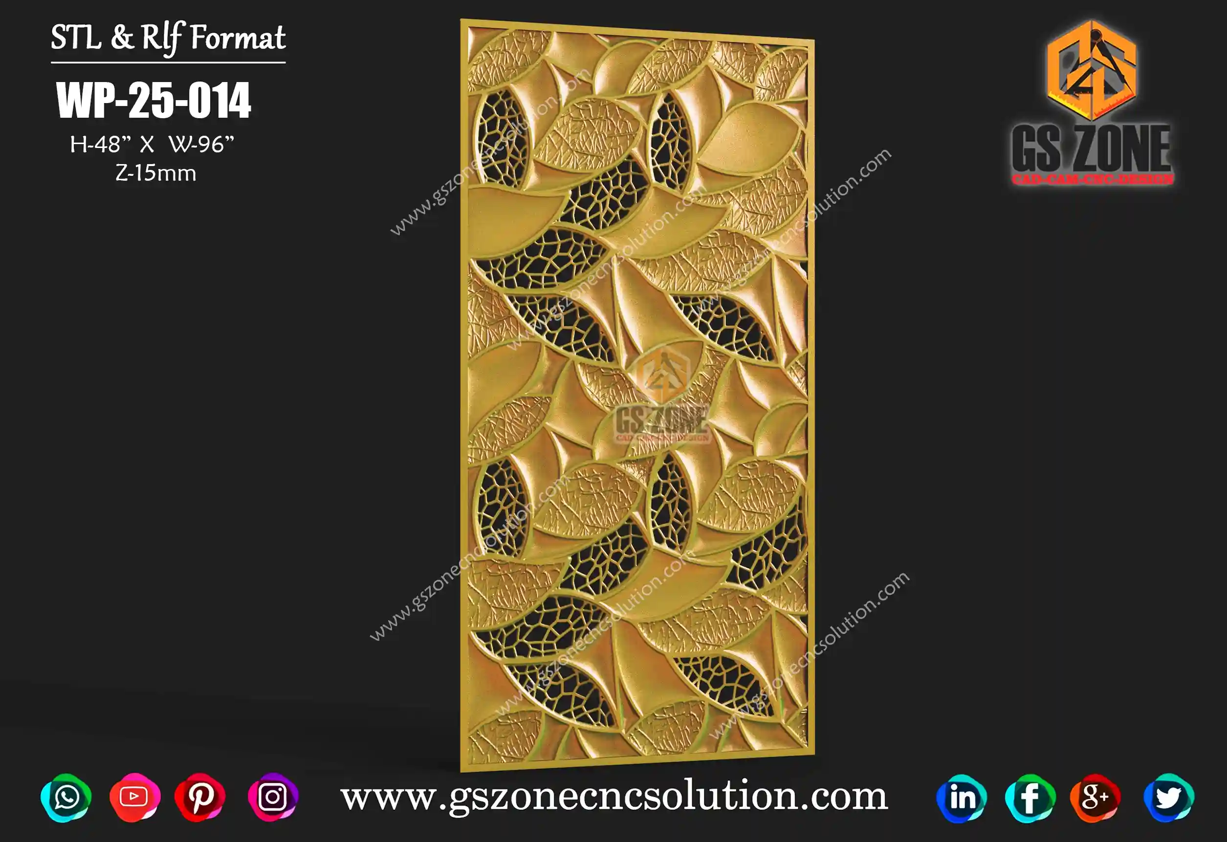 WP-25-014-GSZone Designer Wall Panel | GS ZONE CNC SOLUTION™