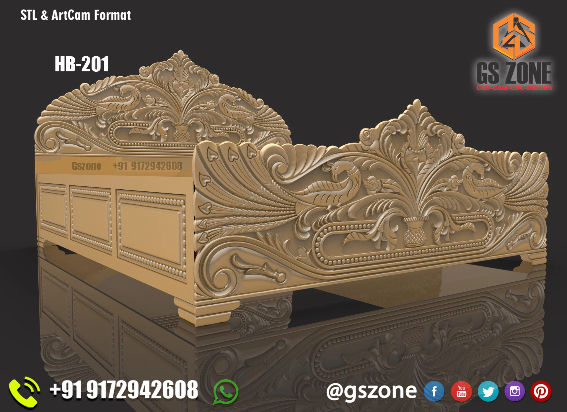 3D Bed Design HB-0201