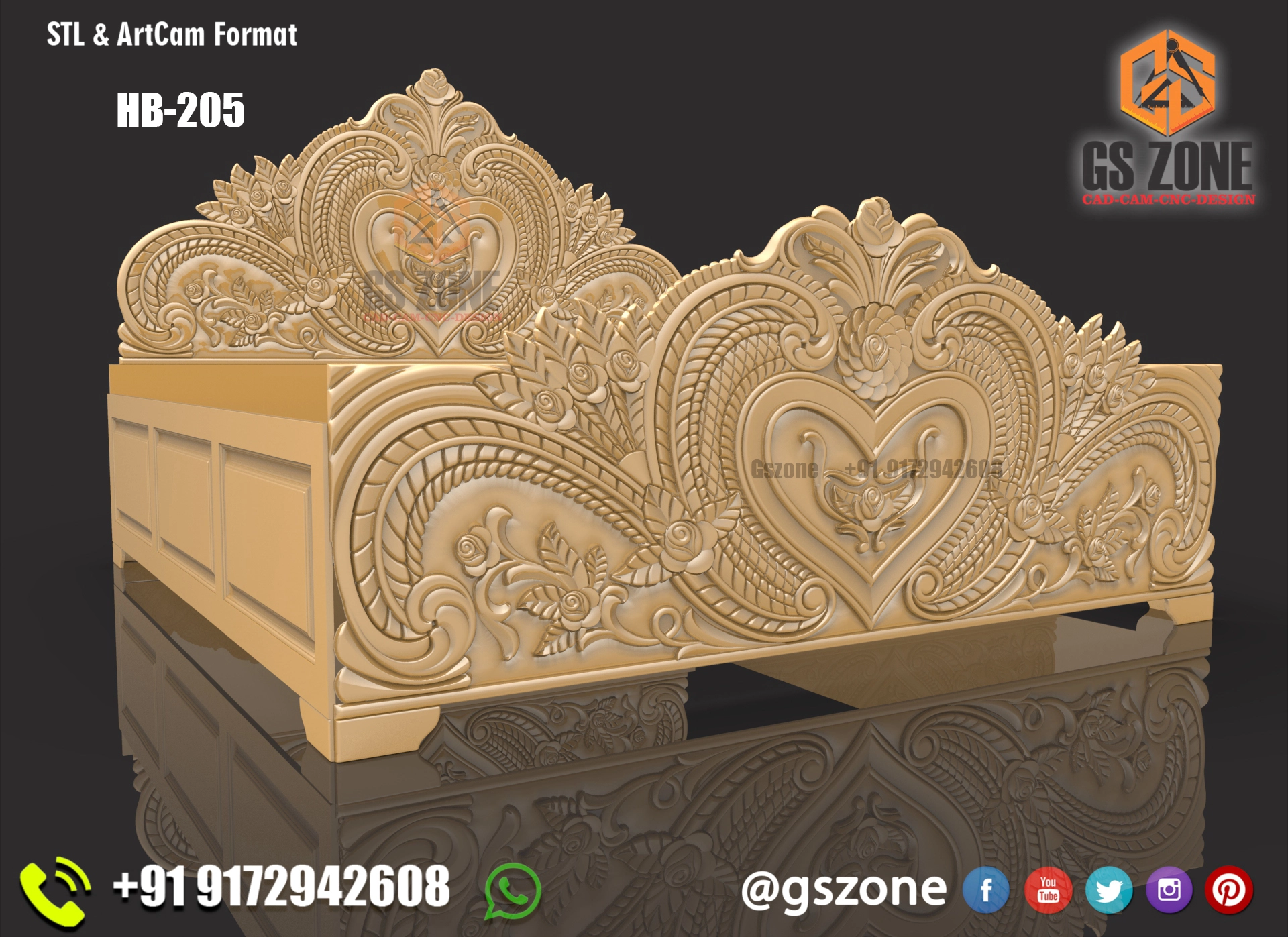 3D Bed Design HB-0205