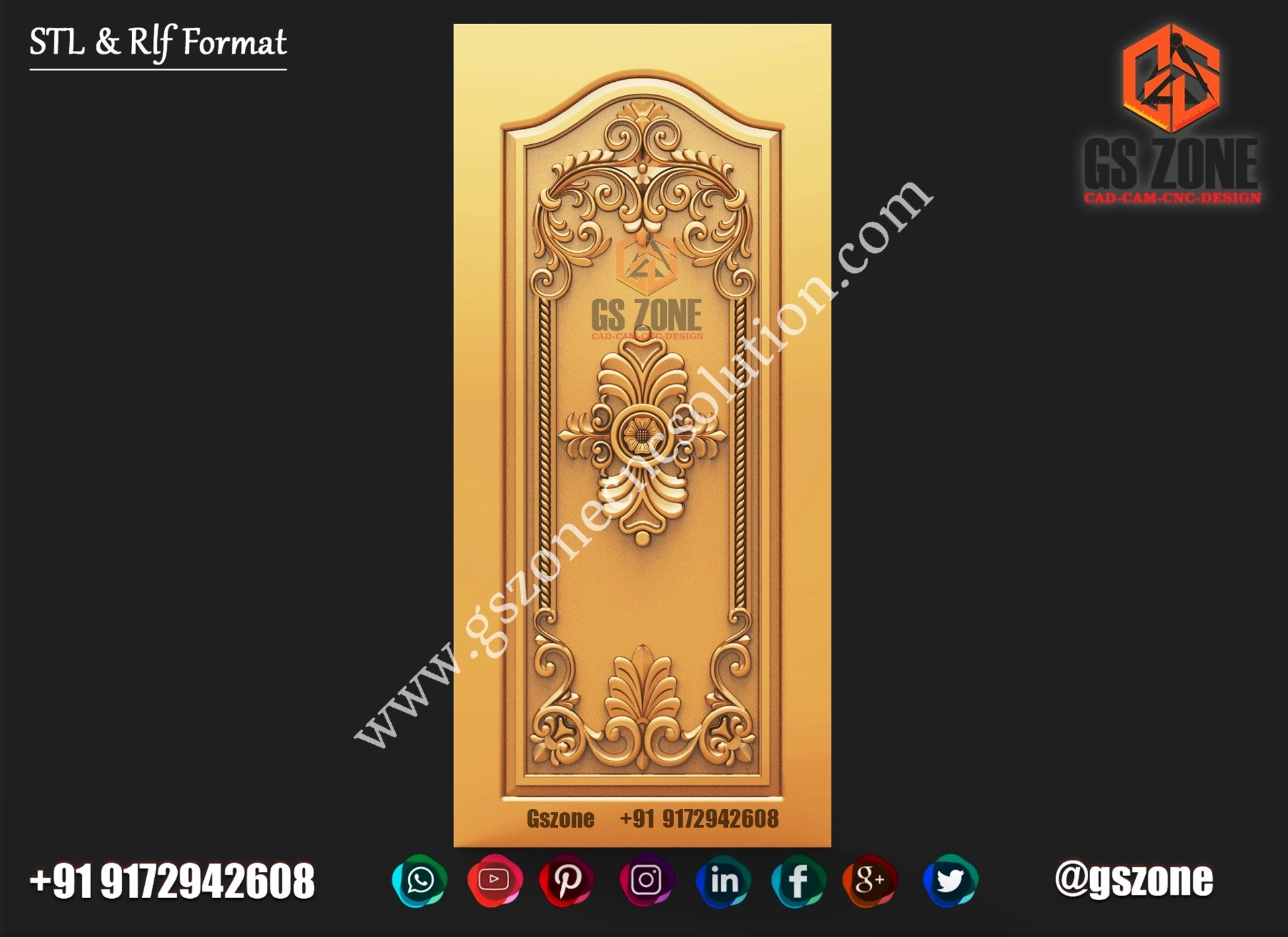 3D Single Door Design D-21-197