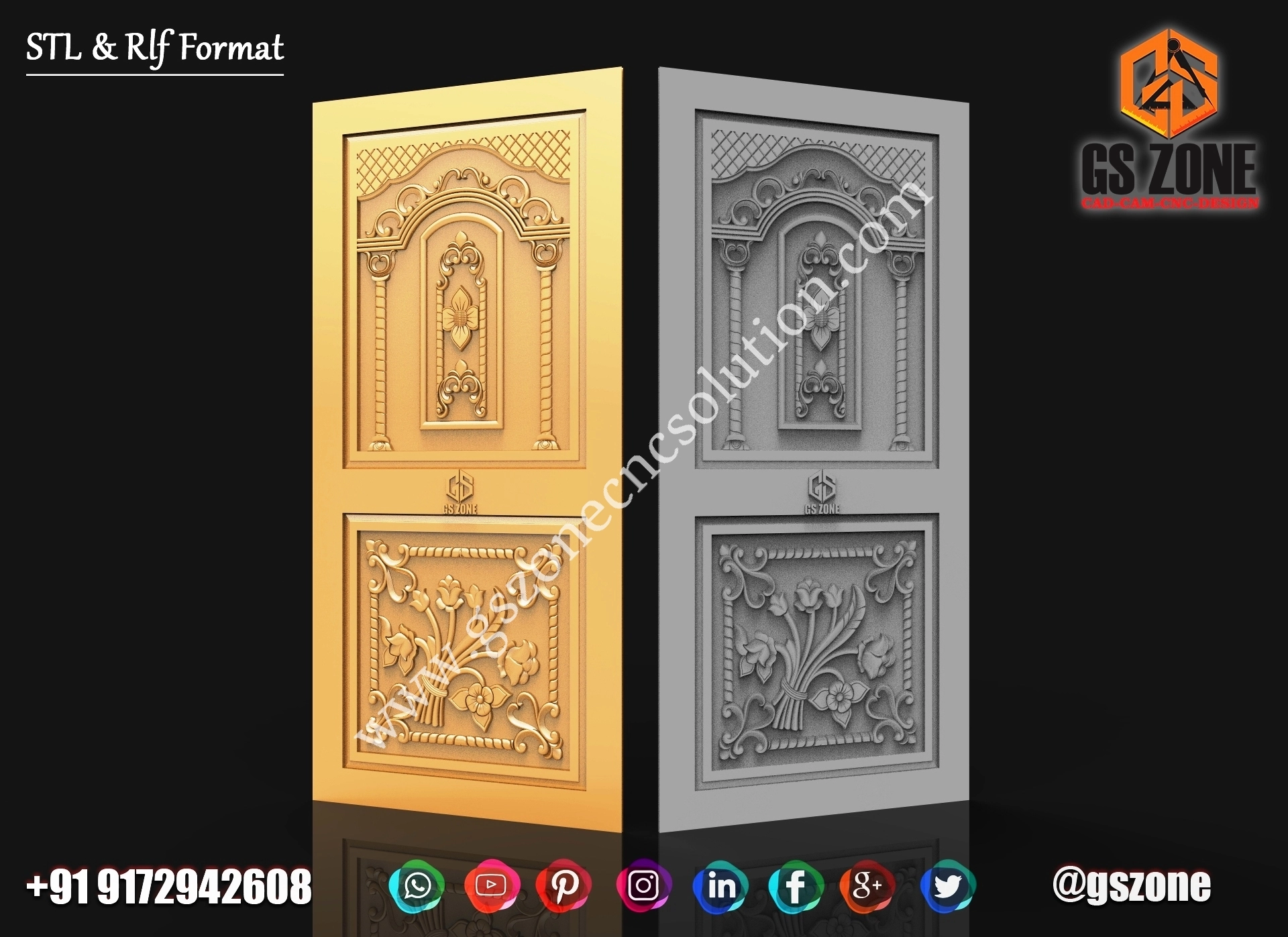 3D Single Door Design D-21-09