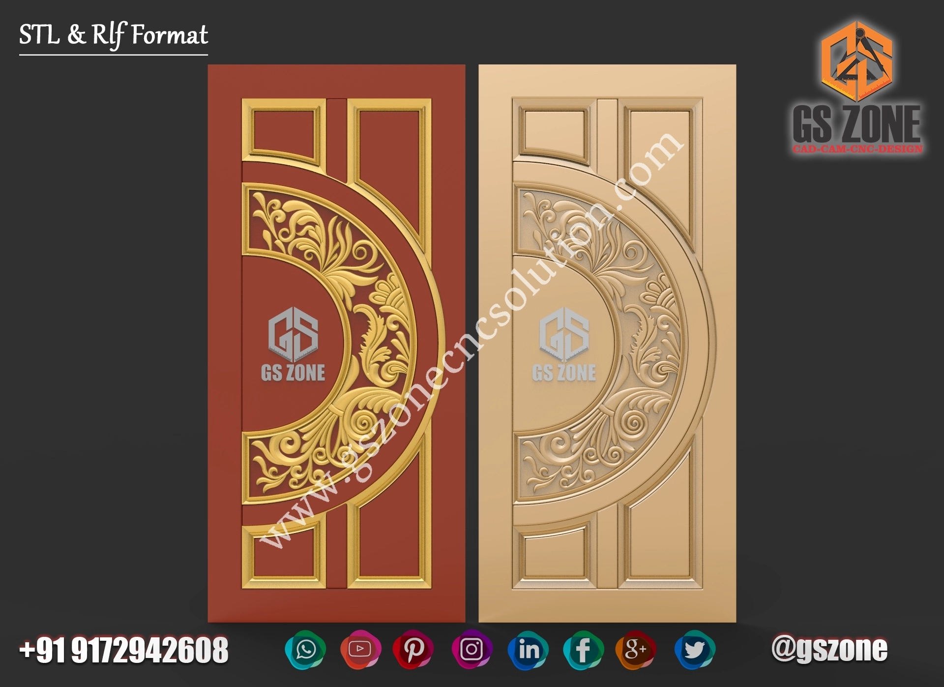 3D Single Door Design D-21-23