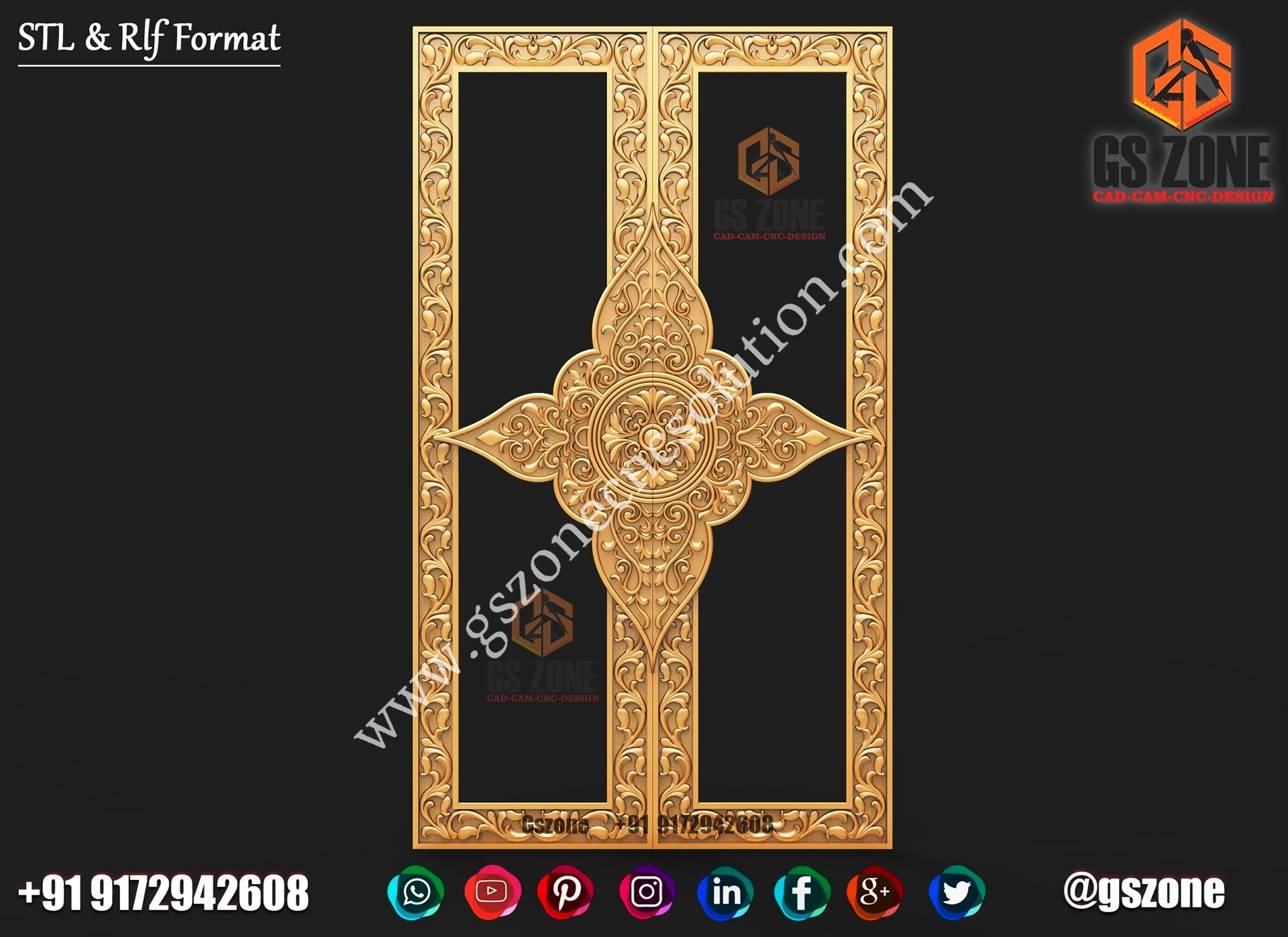 3D Double Door Design D-21-50-01