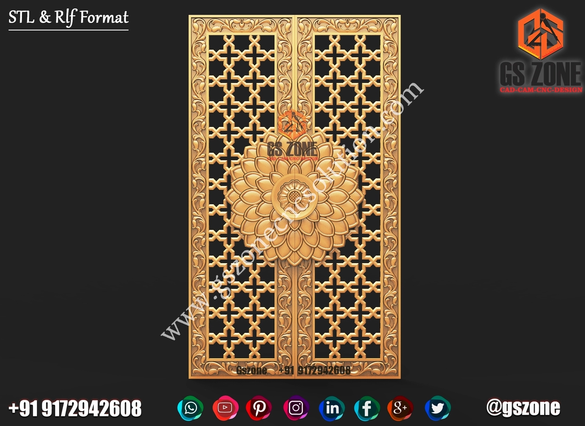 3D Double Door Design D-21-50-02