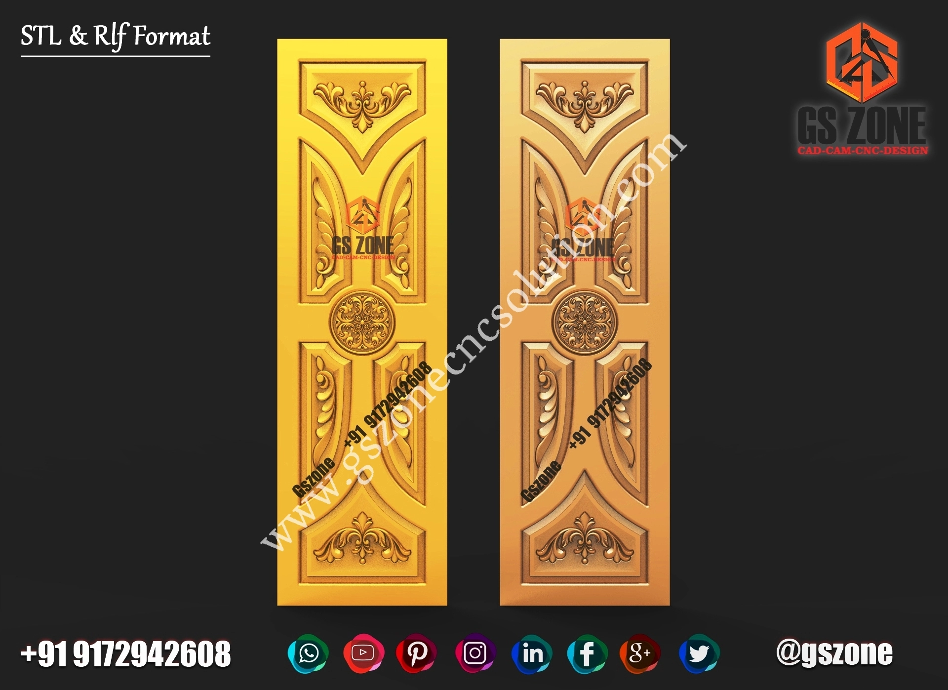 3D Single Door Design D-21-51