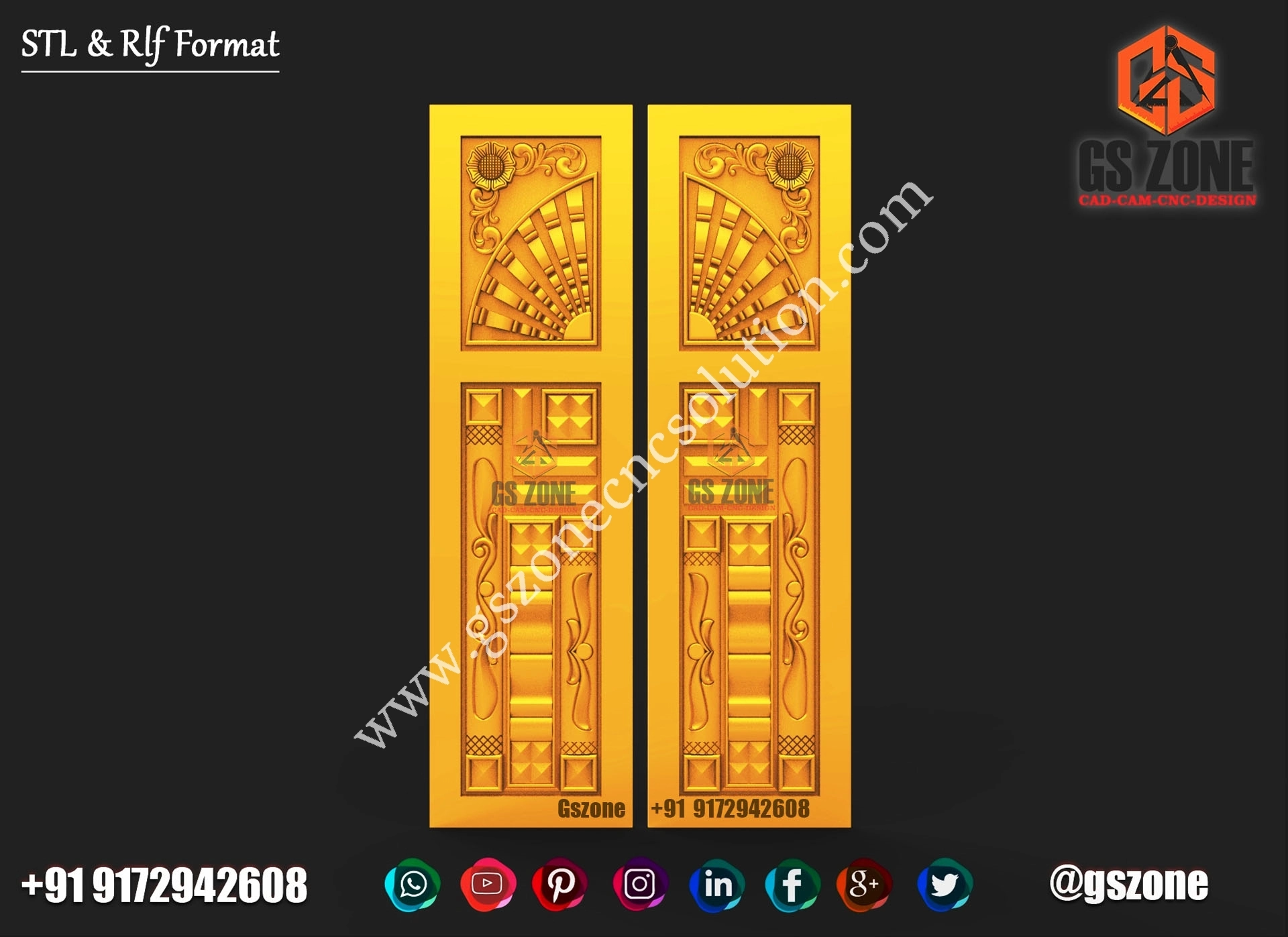 3D Double Door Design D-21-65