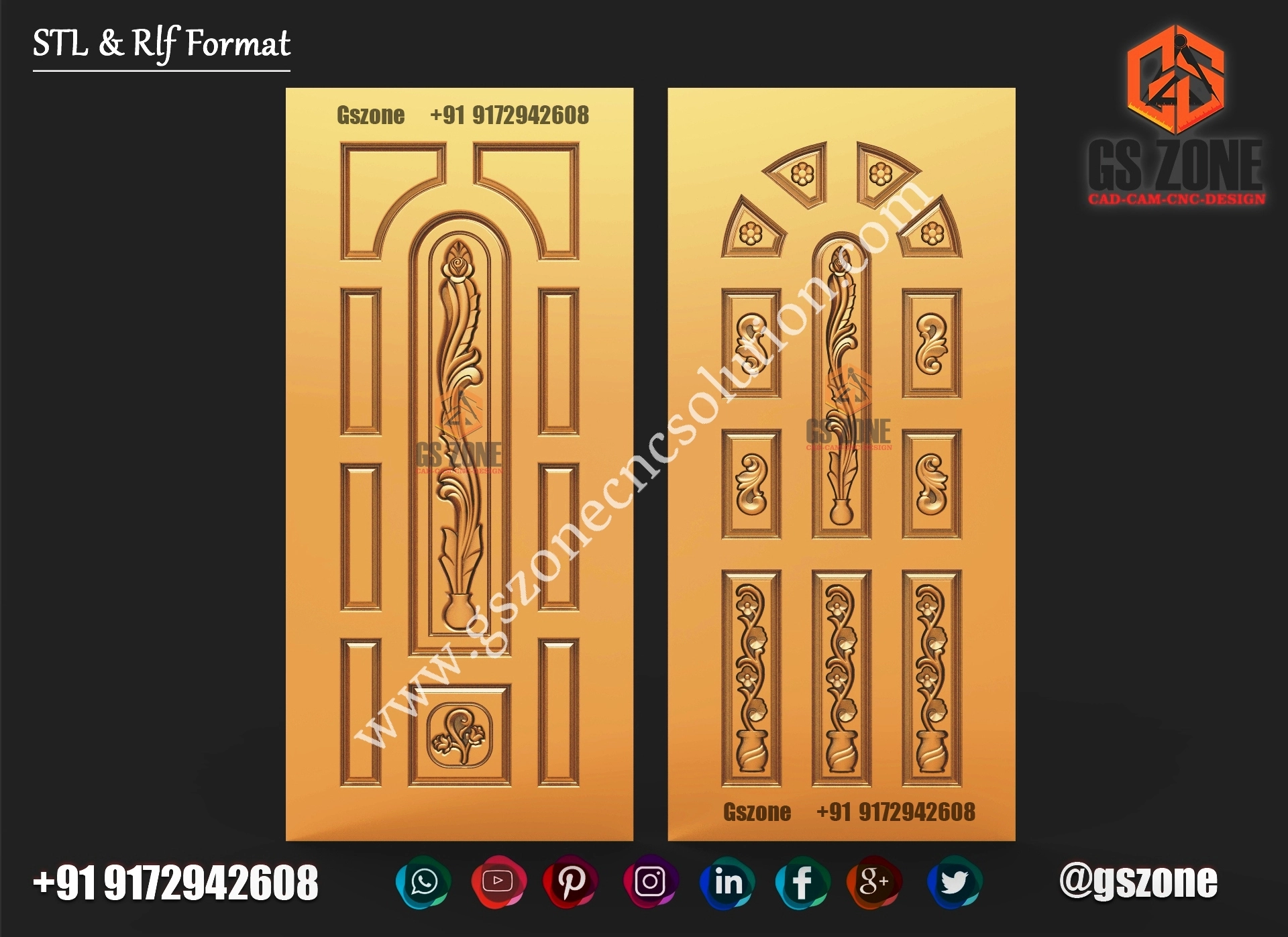 3D Single Door Design D-21-88-89