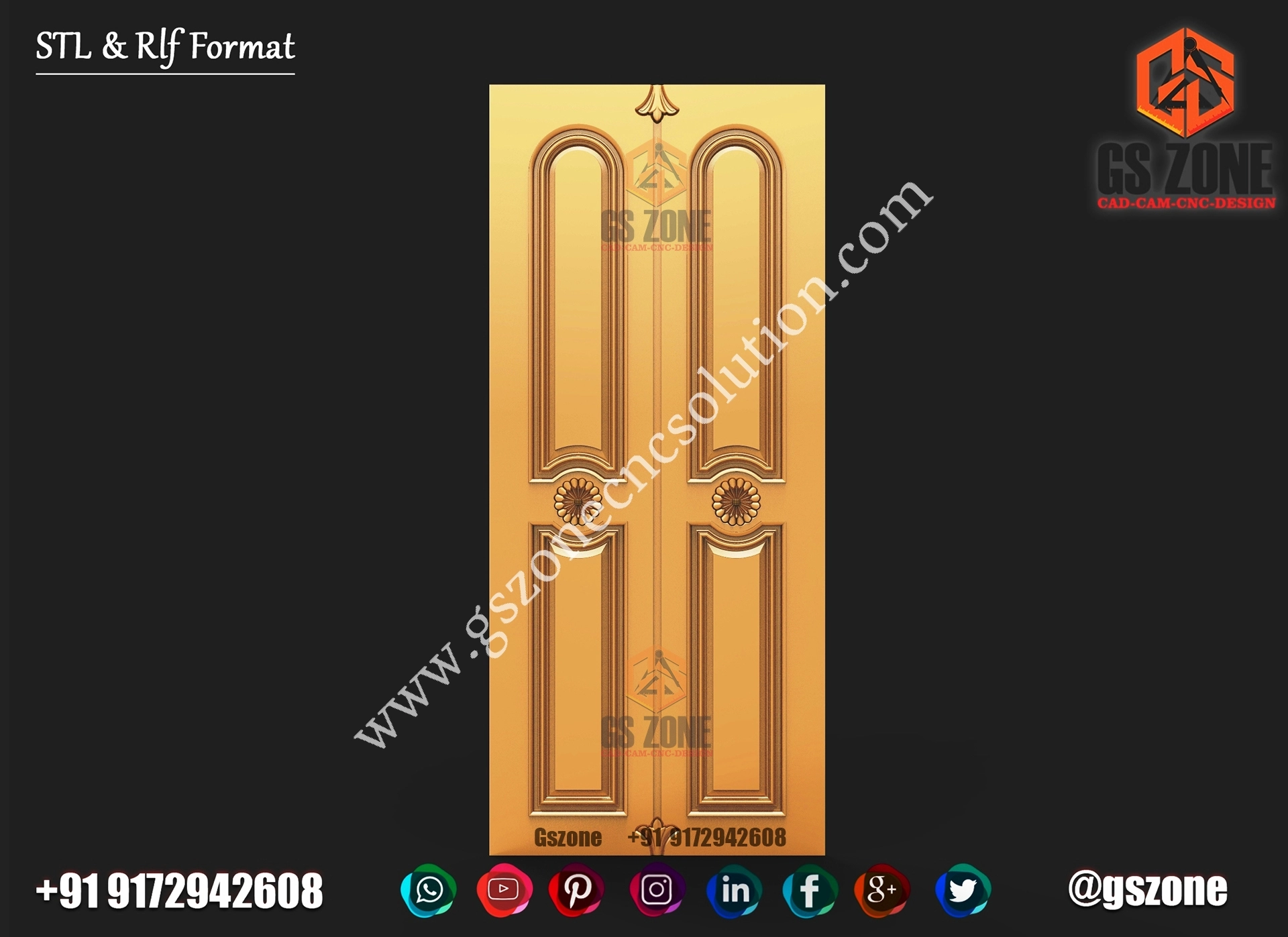 3D Single Door Design D-21-117