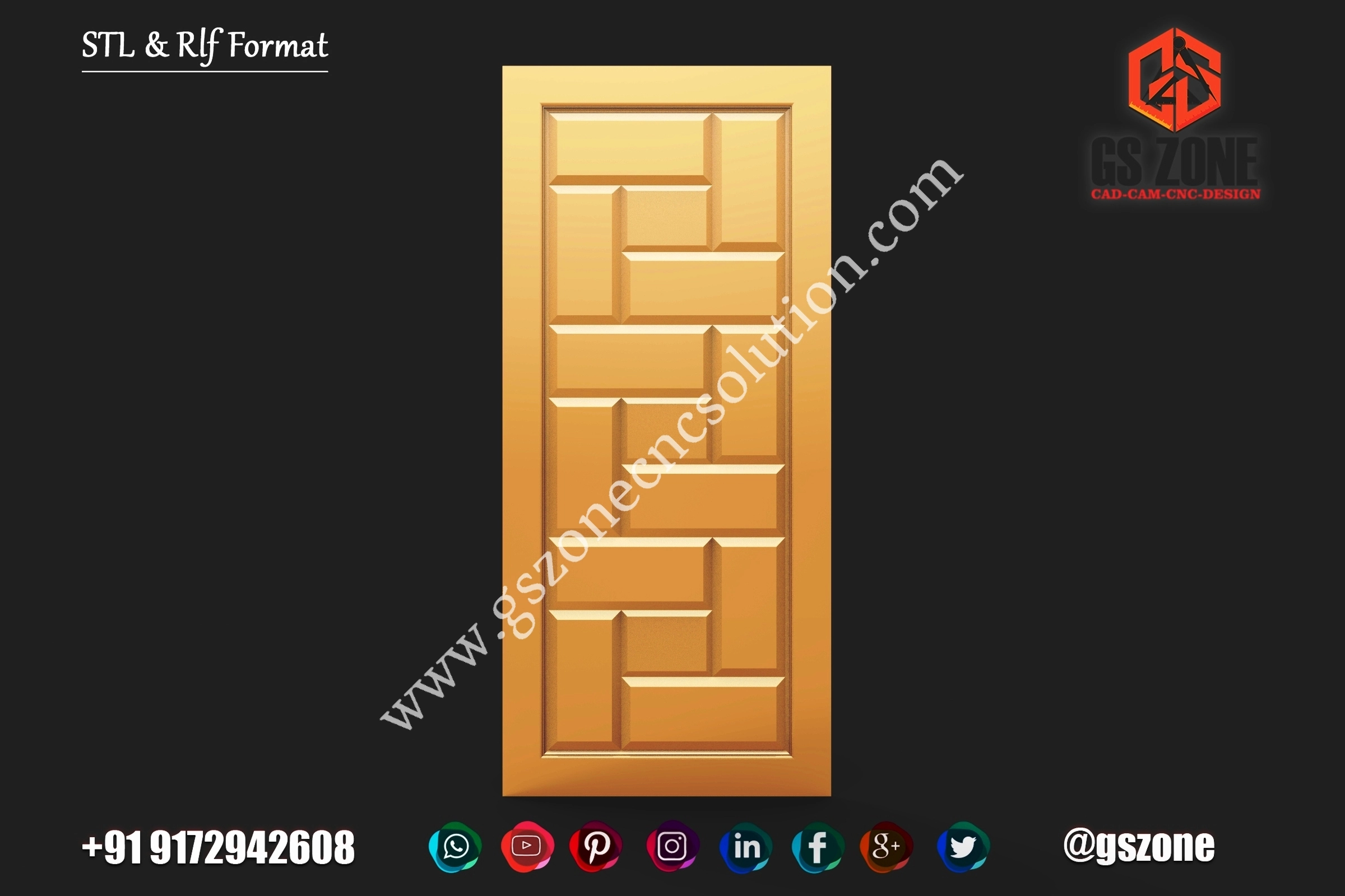 3D Single Door Design D-21-127