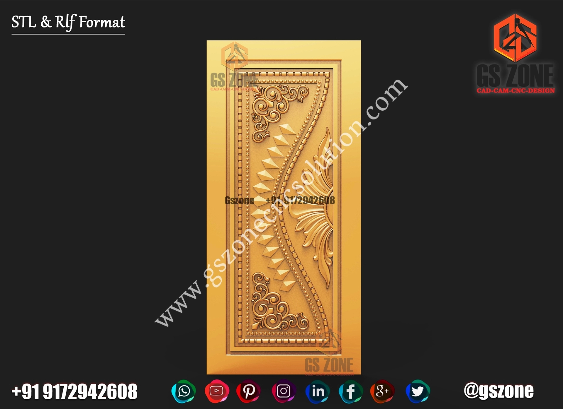 3D Single Door Design D-21-137