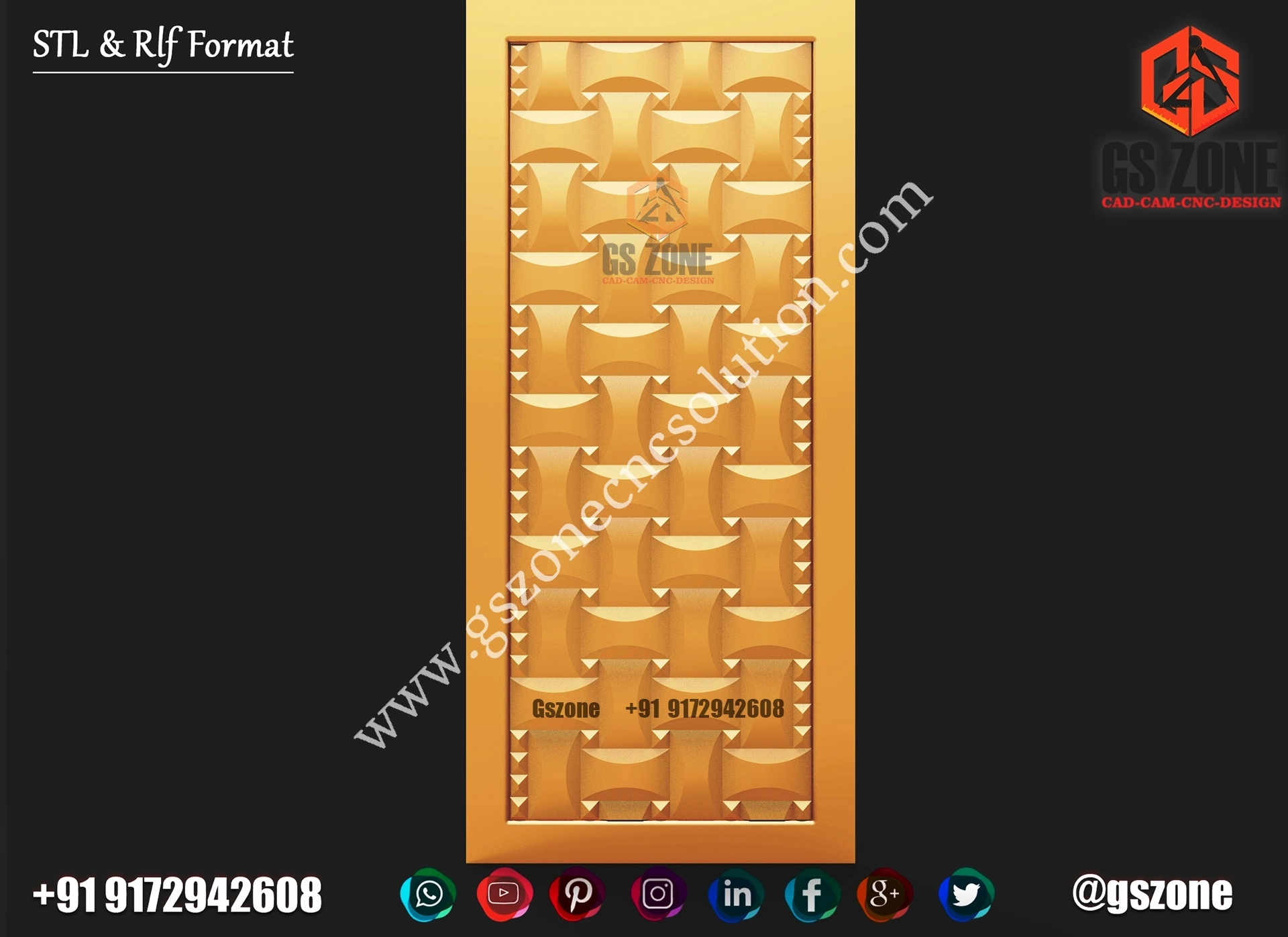 3D Single Door Design D-21-146