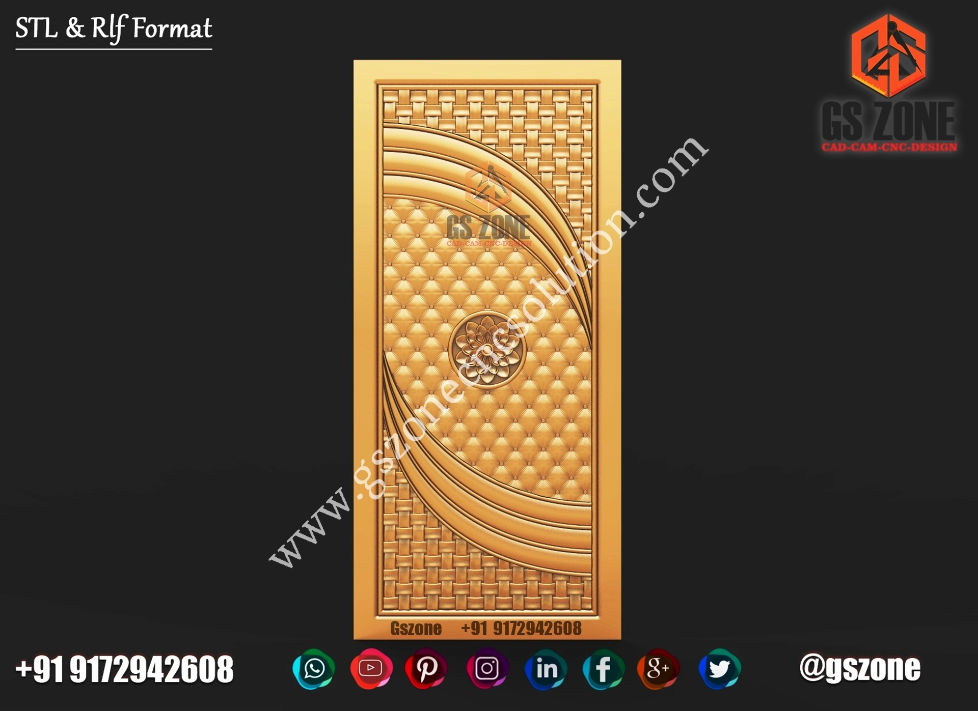 3D Single Door Design D-21-156