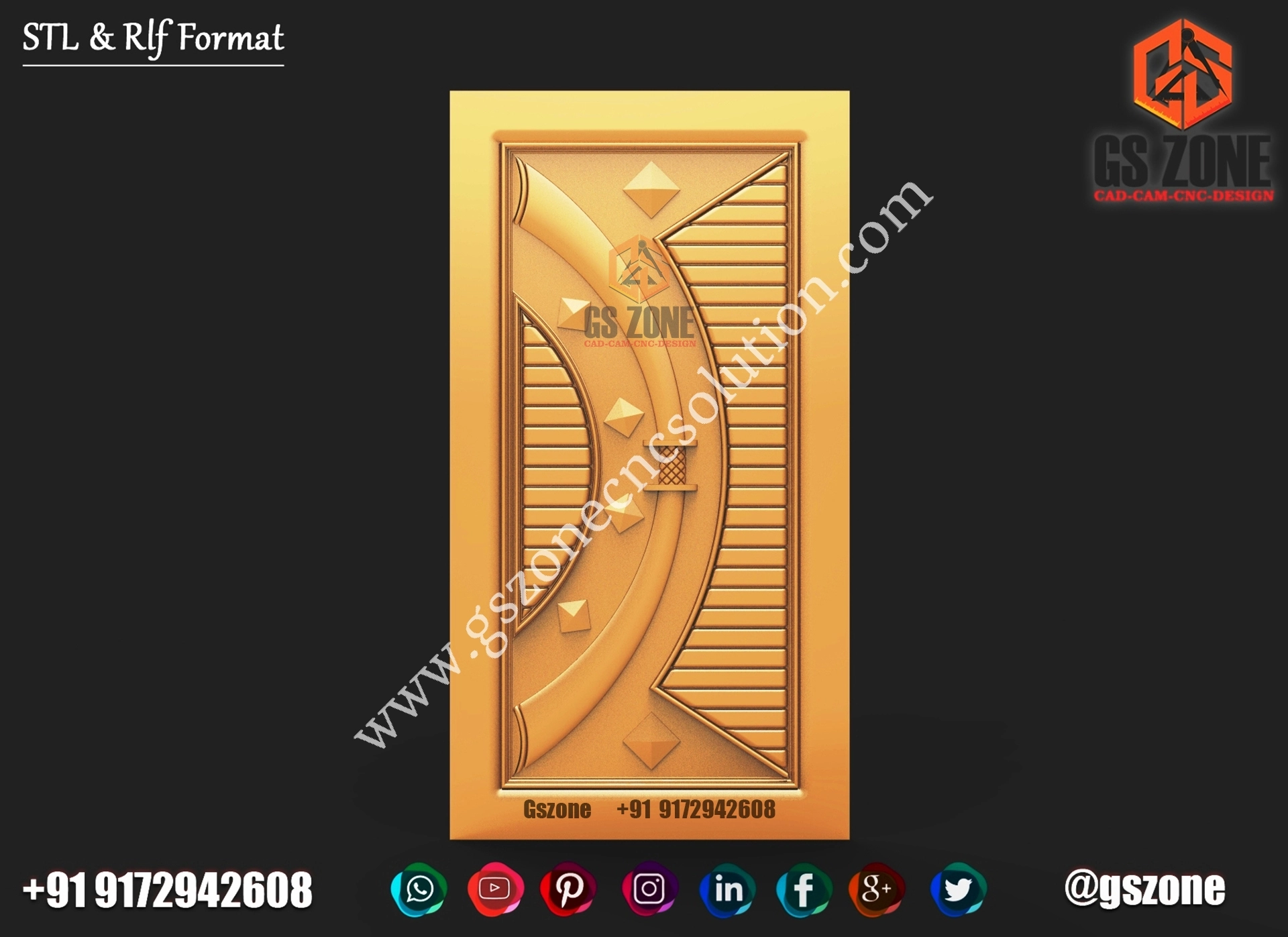 3D Single Door Design D-21-158