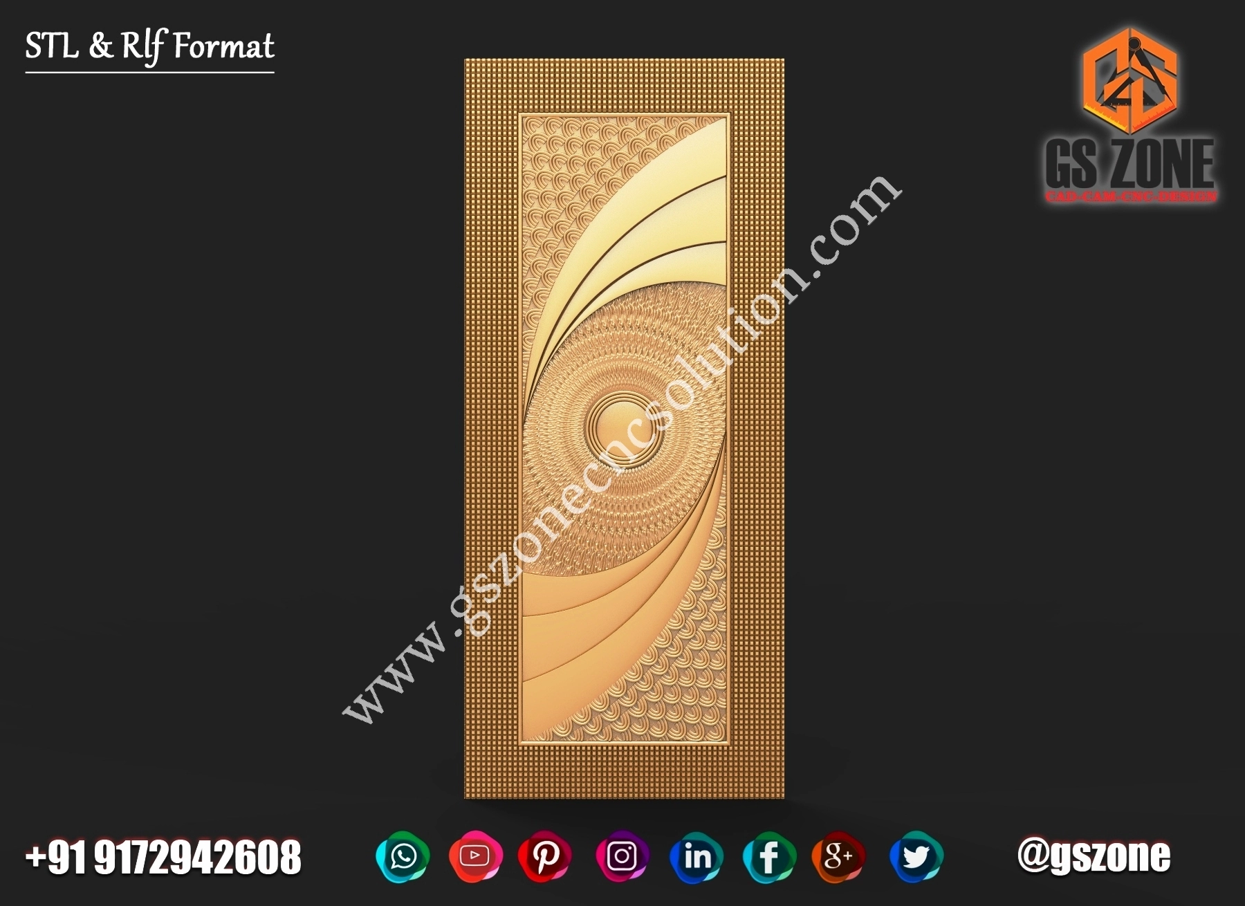 3D Single Door Design D-21-210