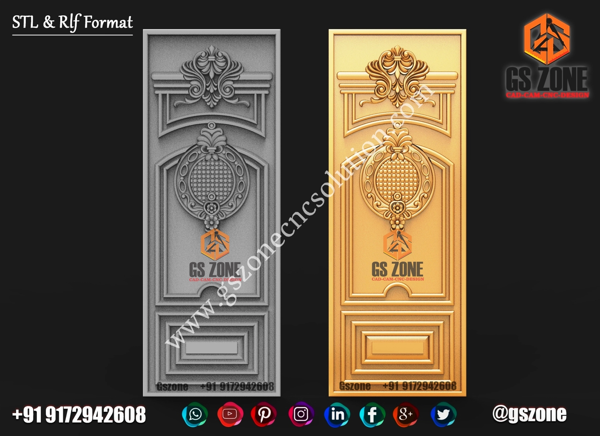 3D Single Door Design D-22-007