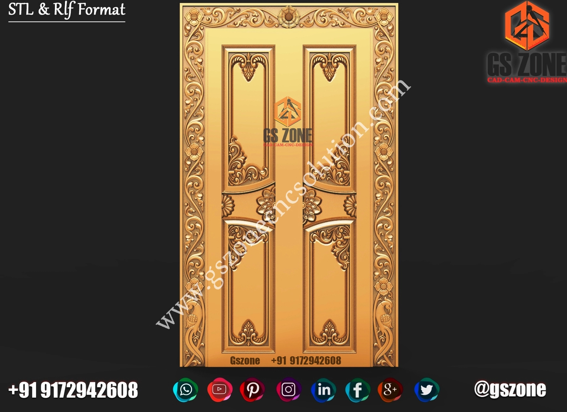 3D Single Door Design D-22-029