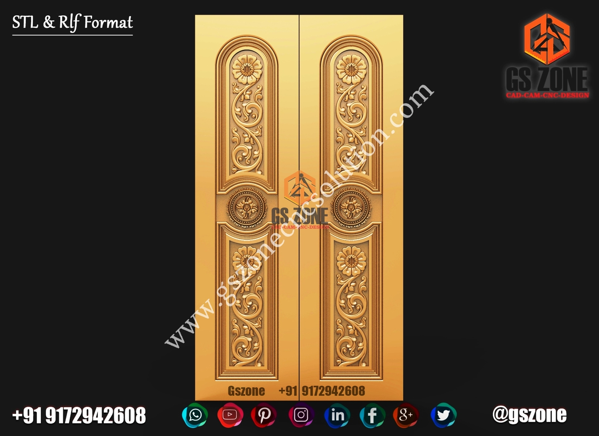 3D Double Door Design D-22-037