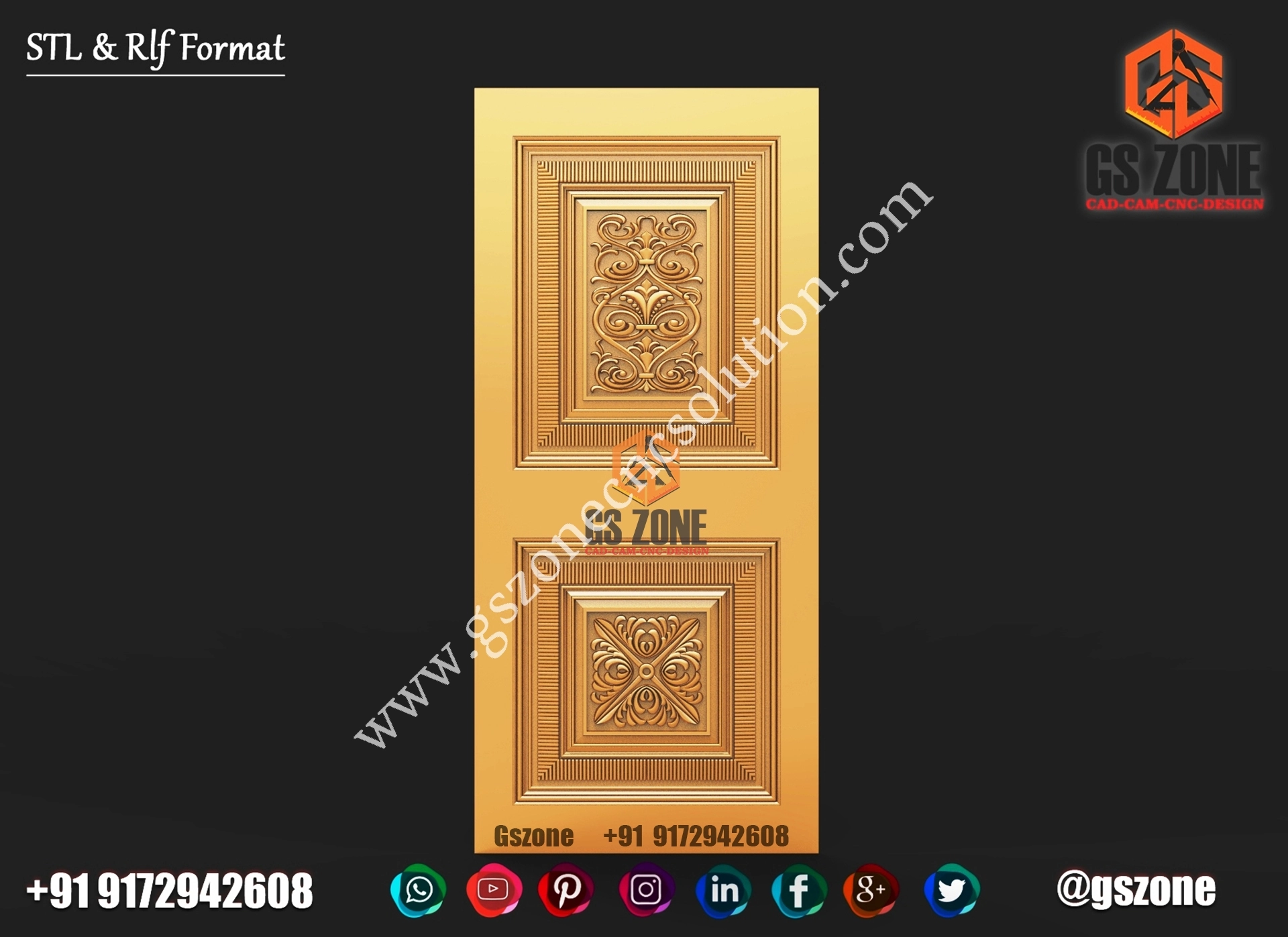 3D Single Door Design D-22-038