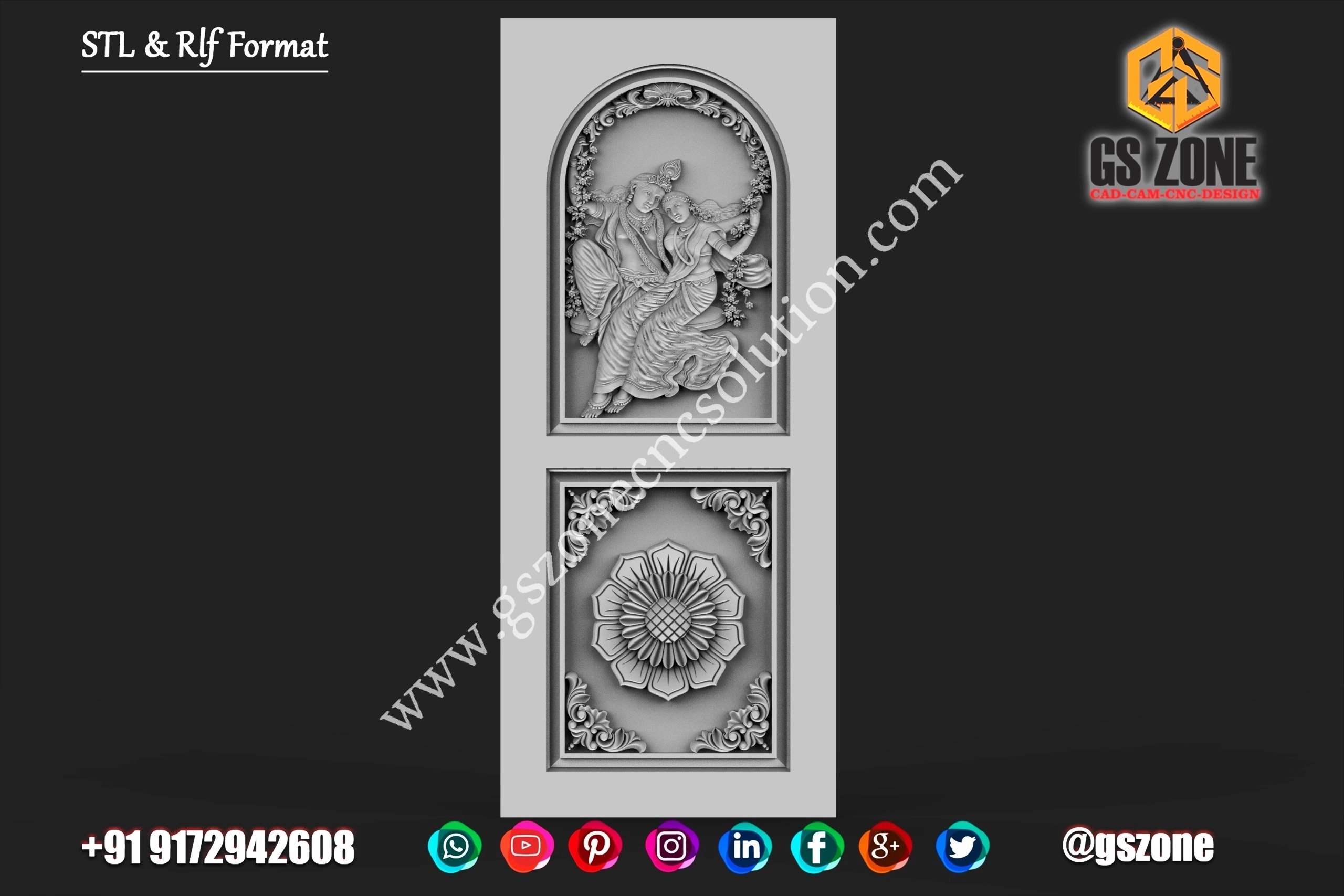 3D Single Door Design D-22-143