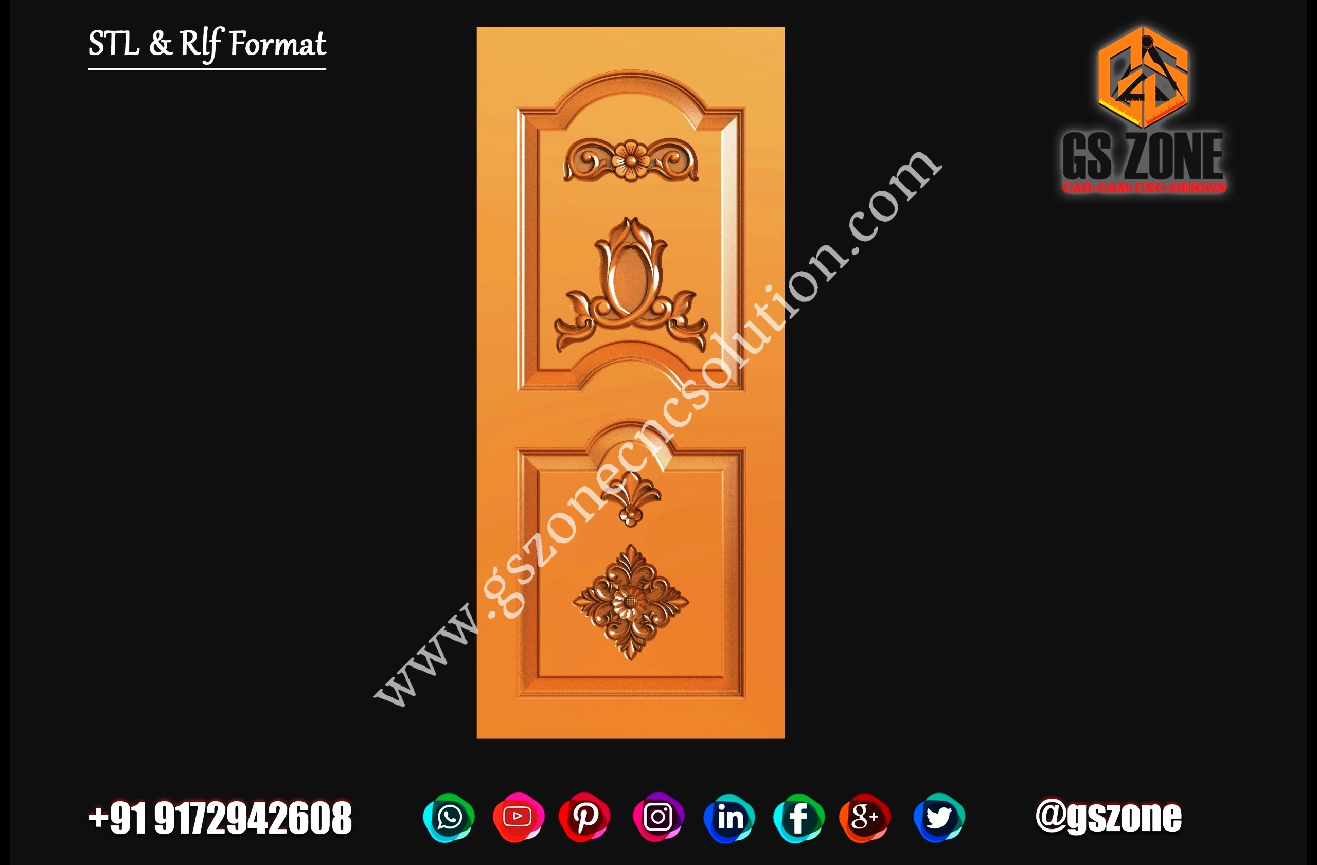 3D Single Door Design D-22-167