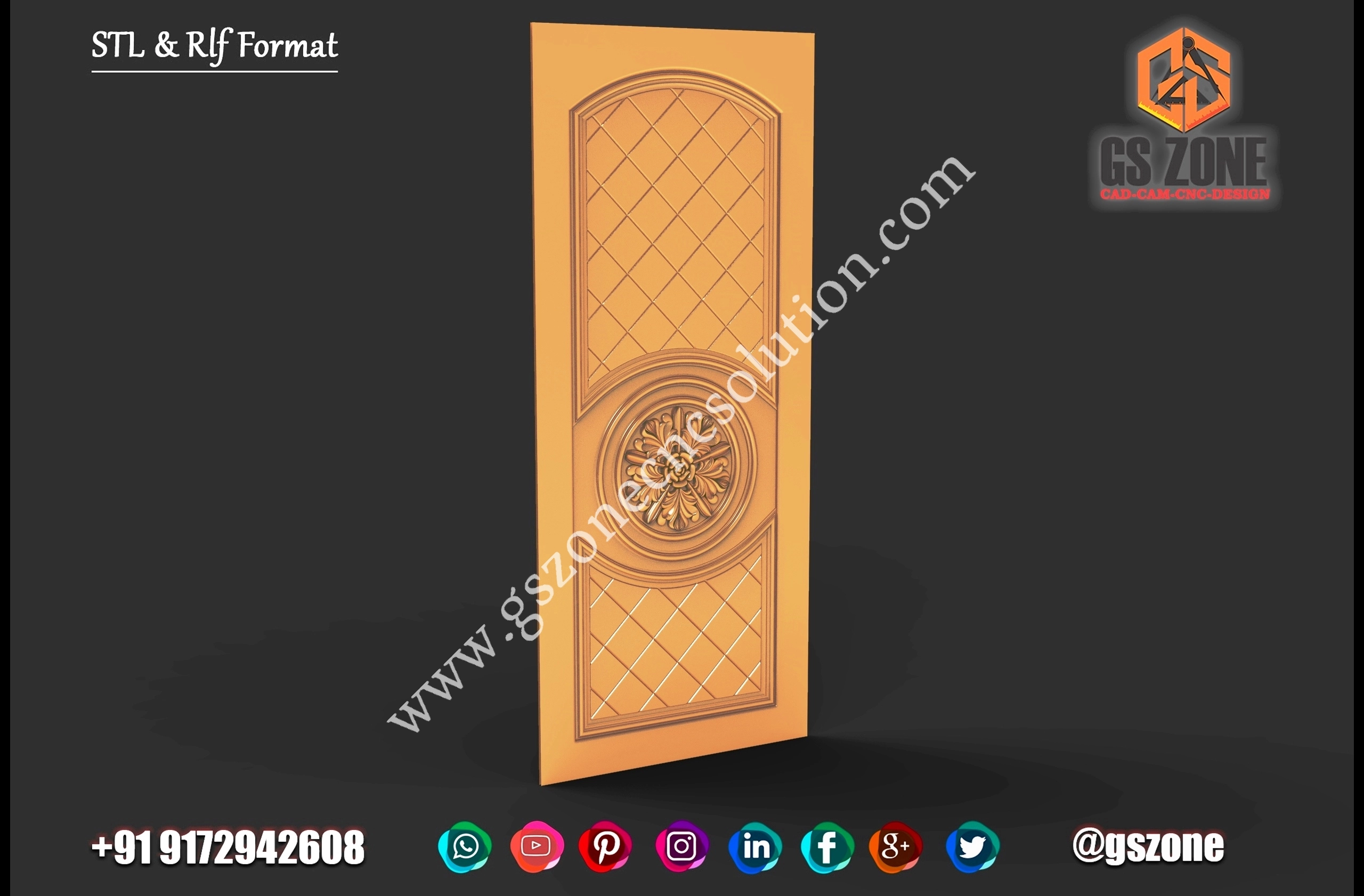 3D Single Door Design D-22-170