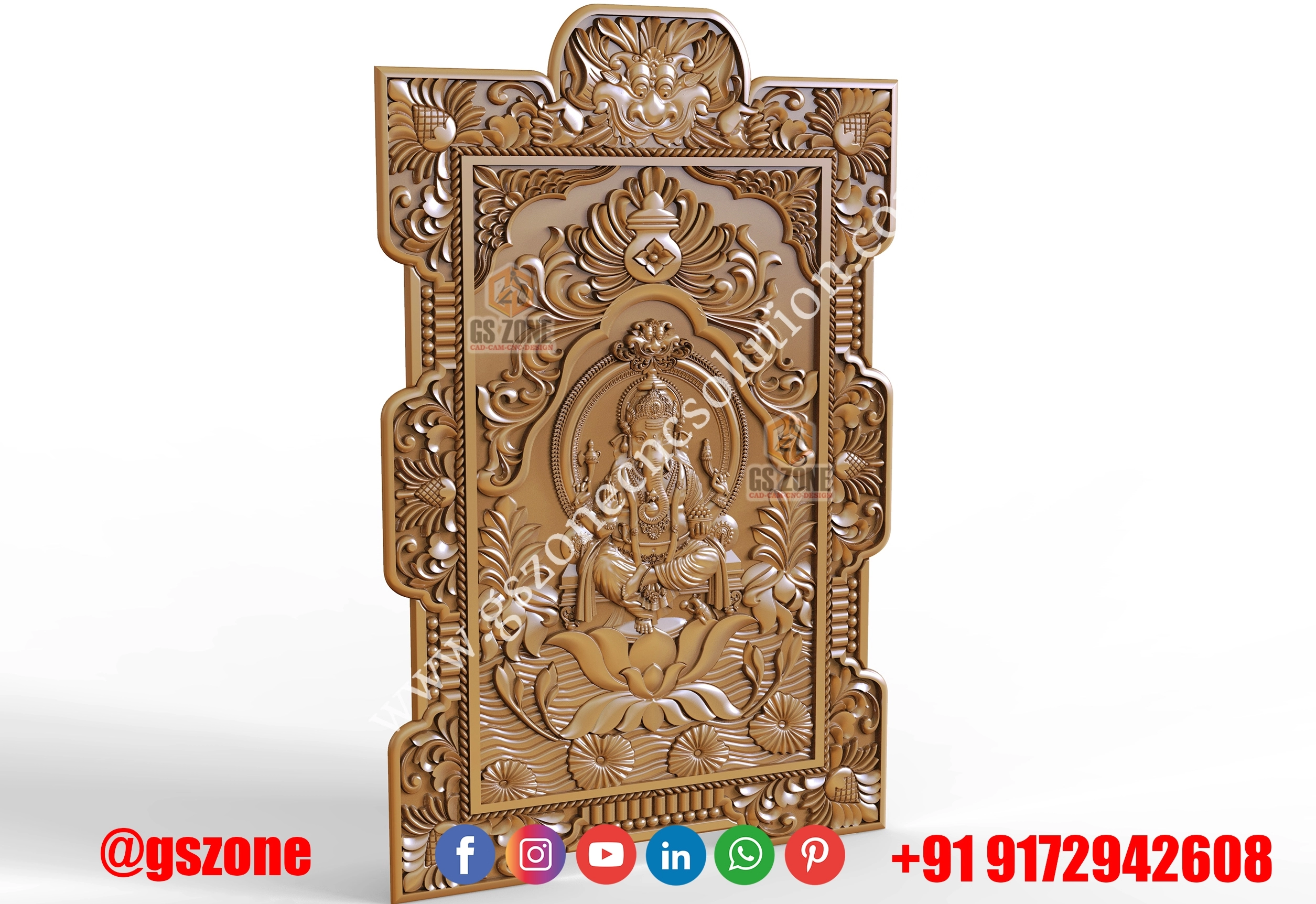 3D Single Door Design D-22-244