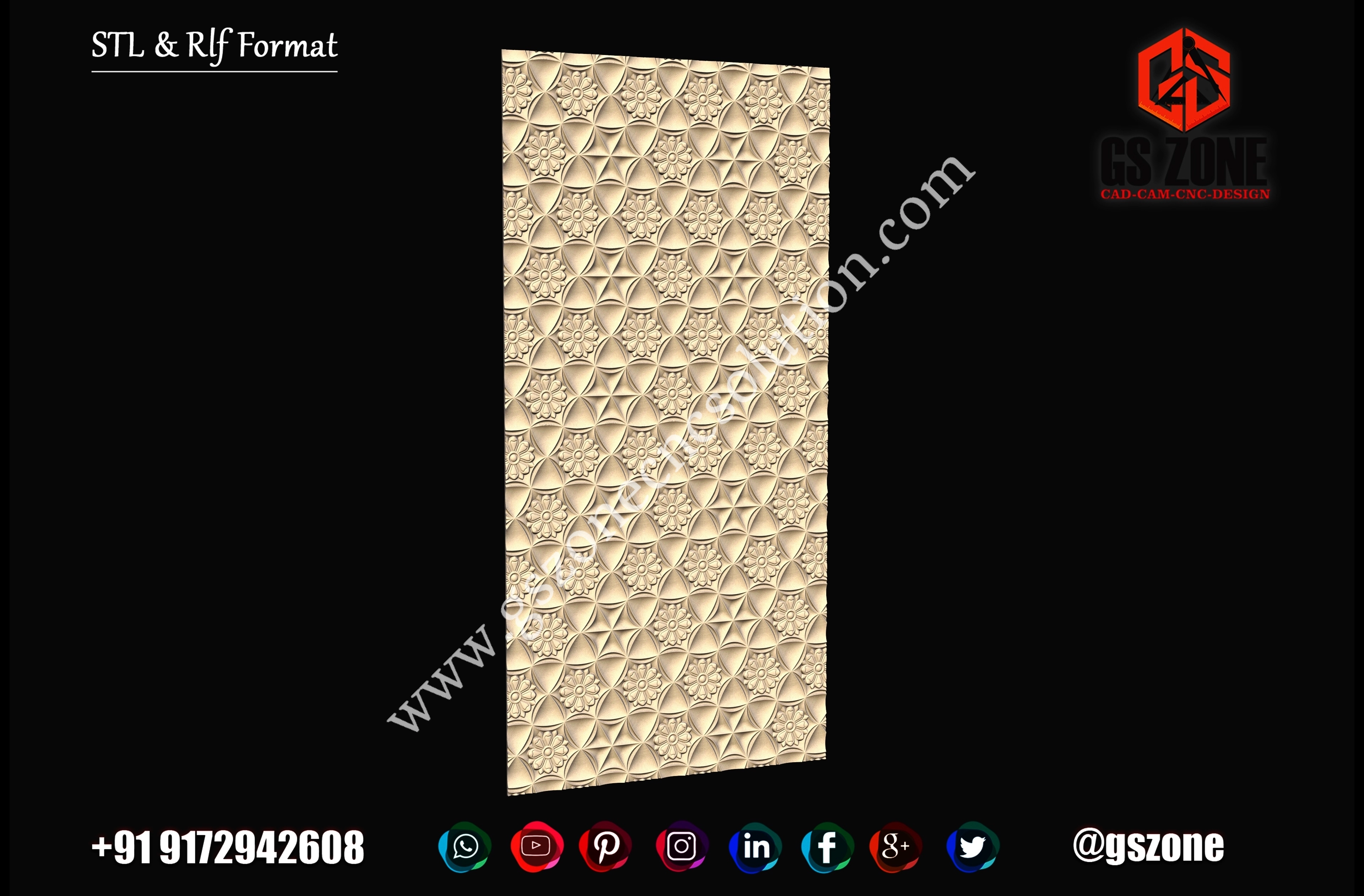 3D Single Door Design D-22-253