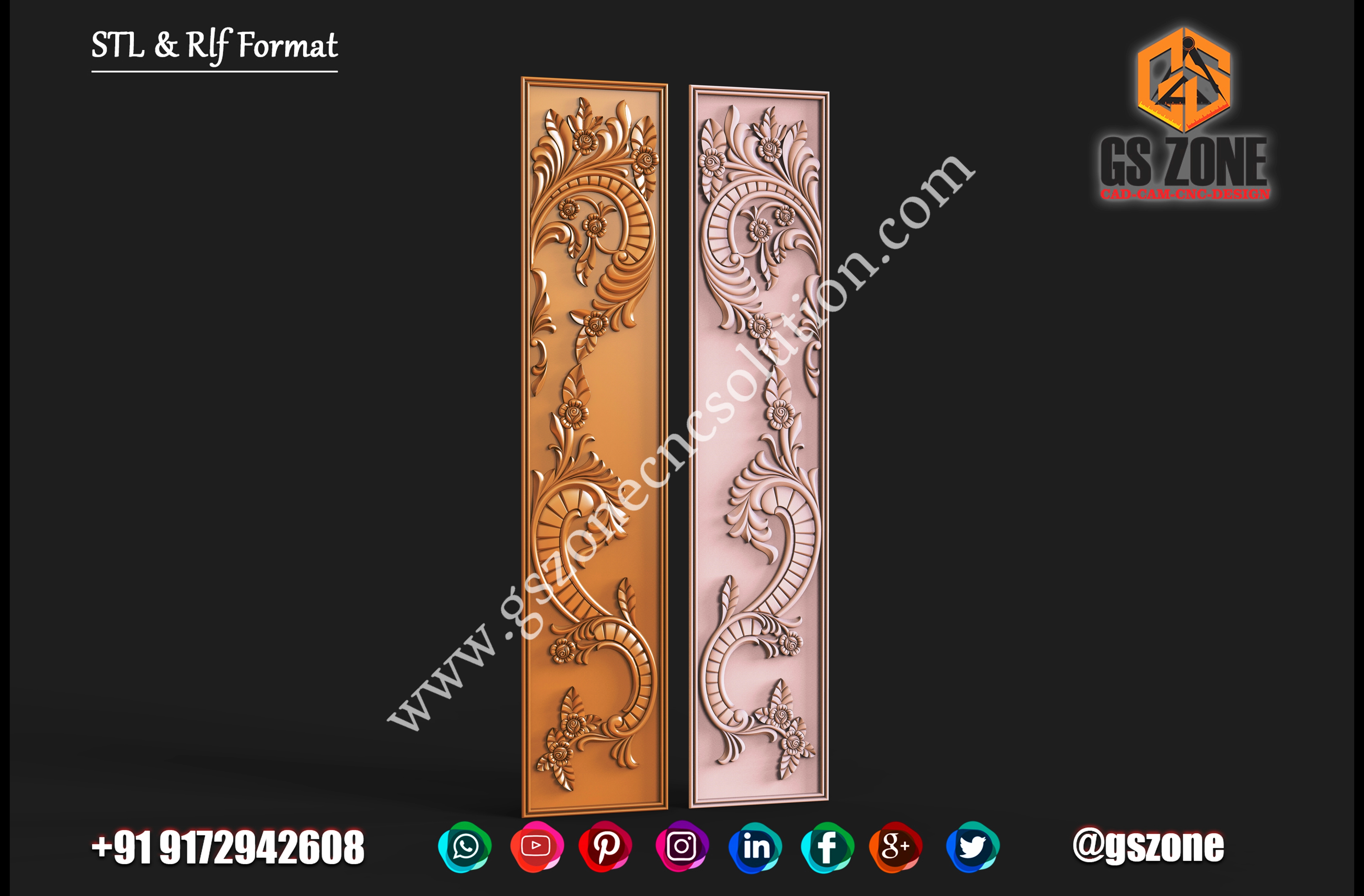 3D Double Door Design D-22-256