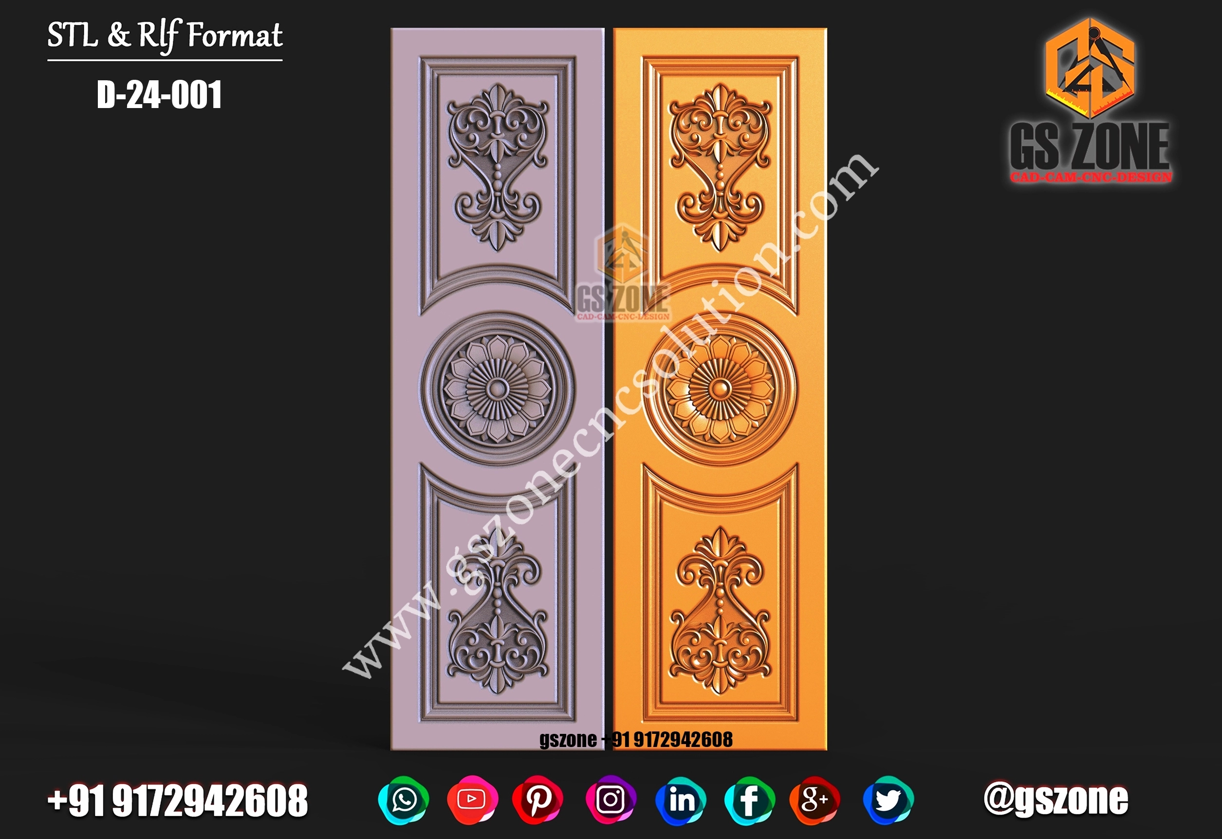 3D Double Door Design D-24-001